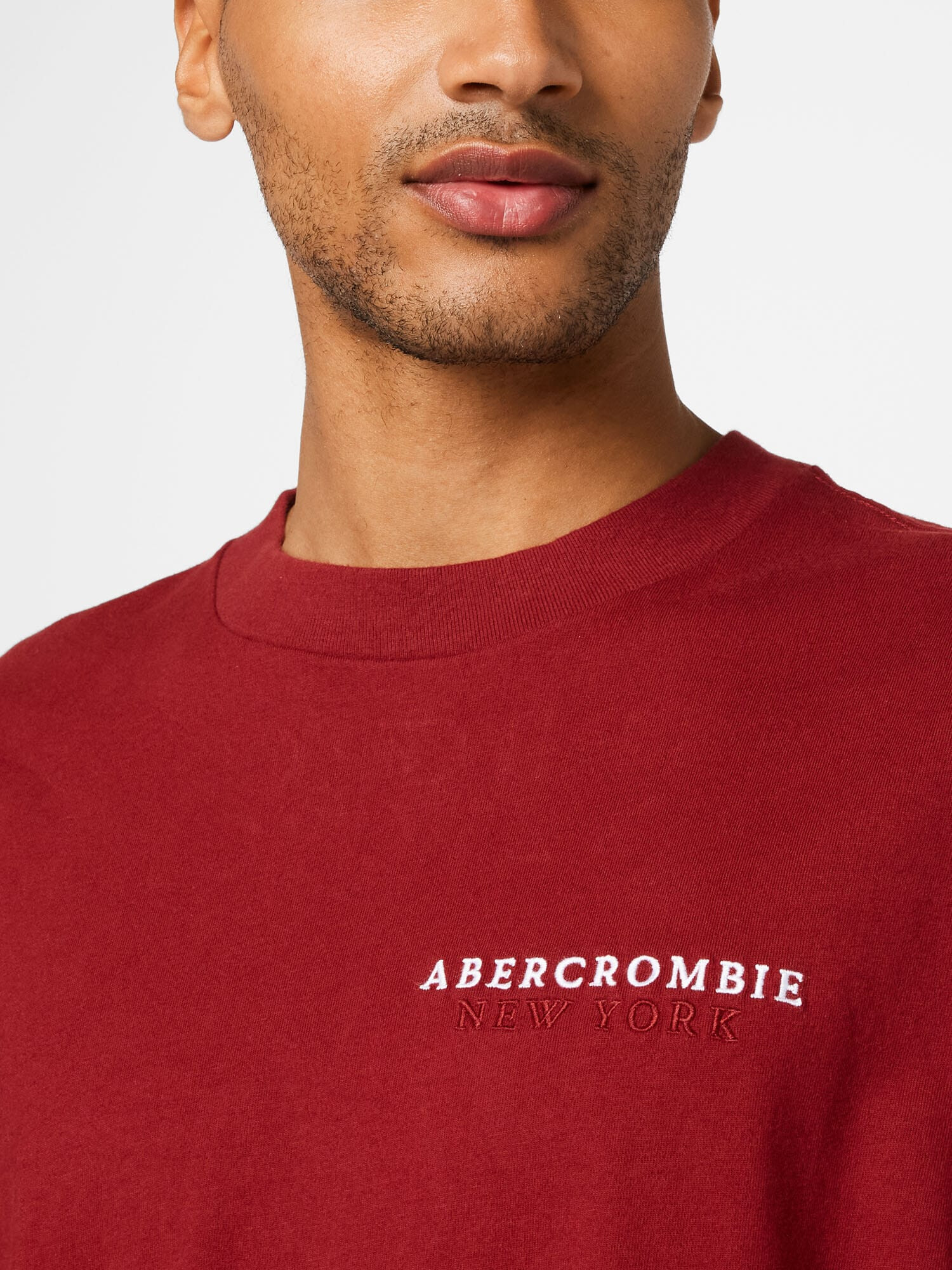 Abercrombie & Fitch Tricou roșu / alb - Pled.ro