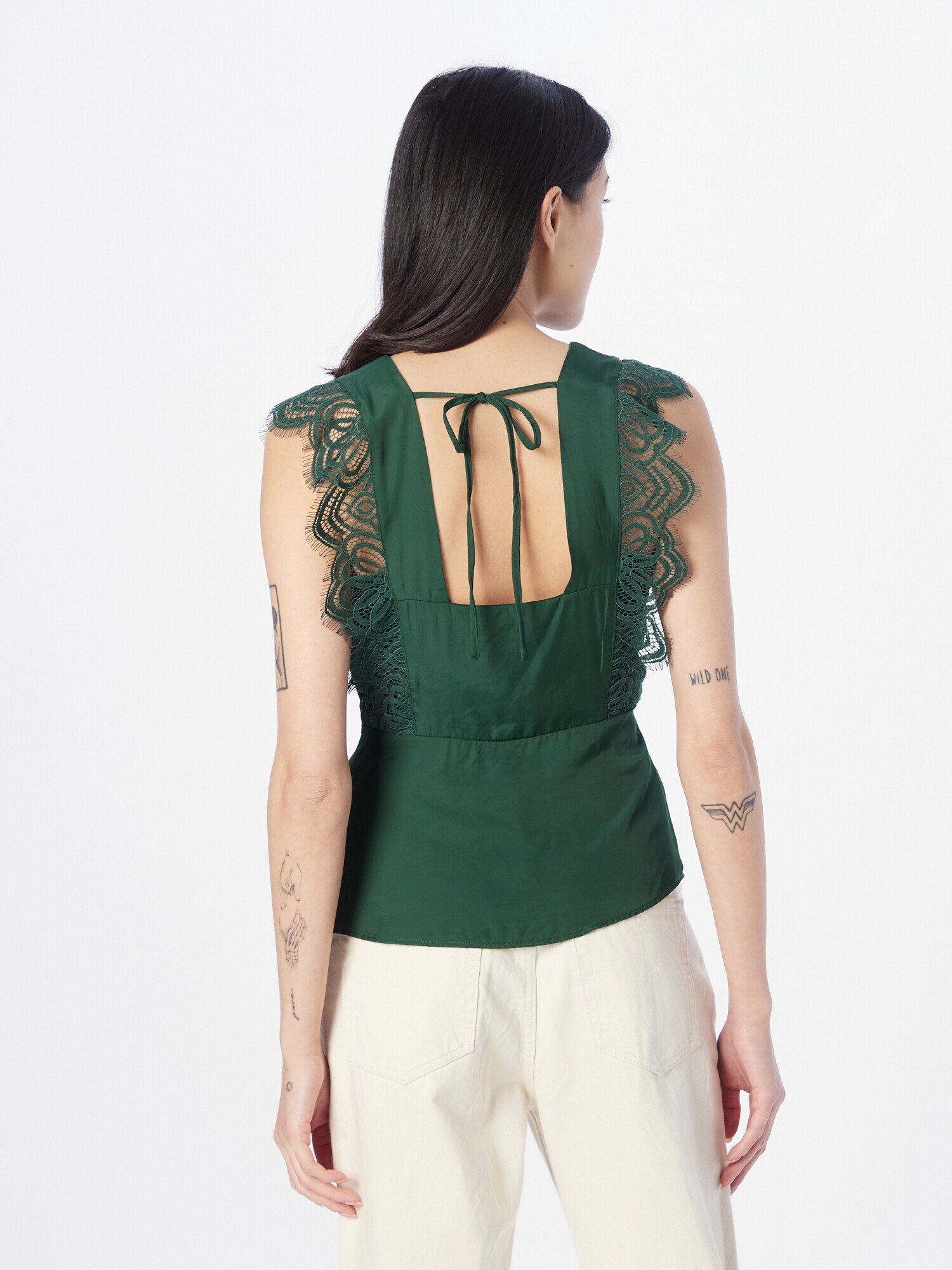 ABOUT YOU Tricou 'Pearl' verde închis - Pled.ro