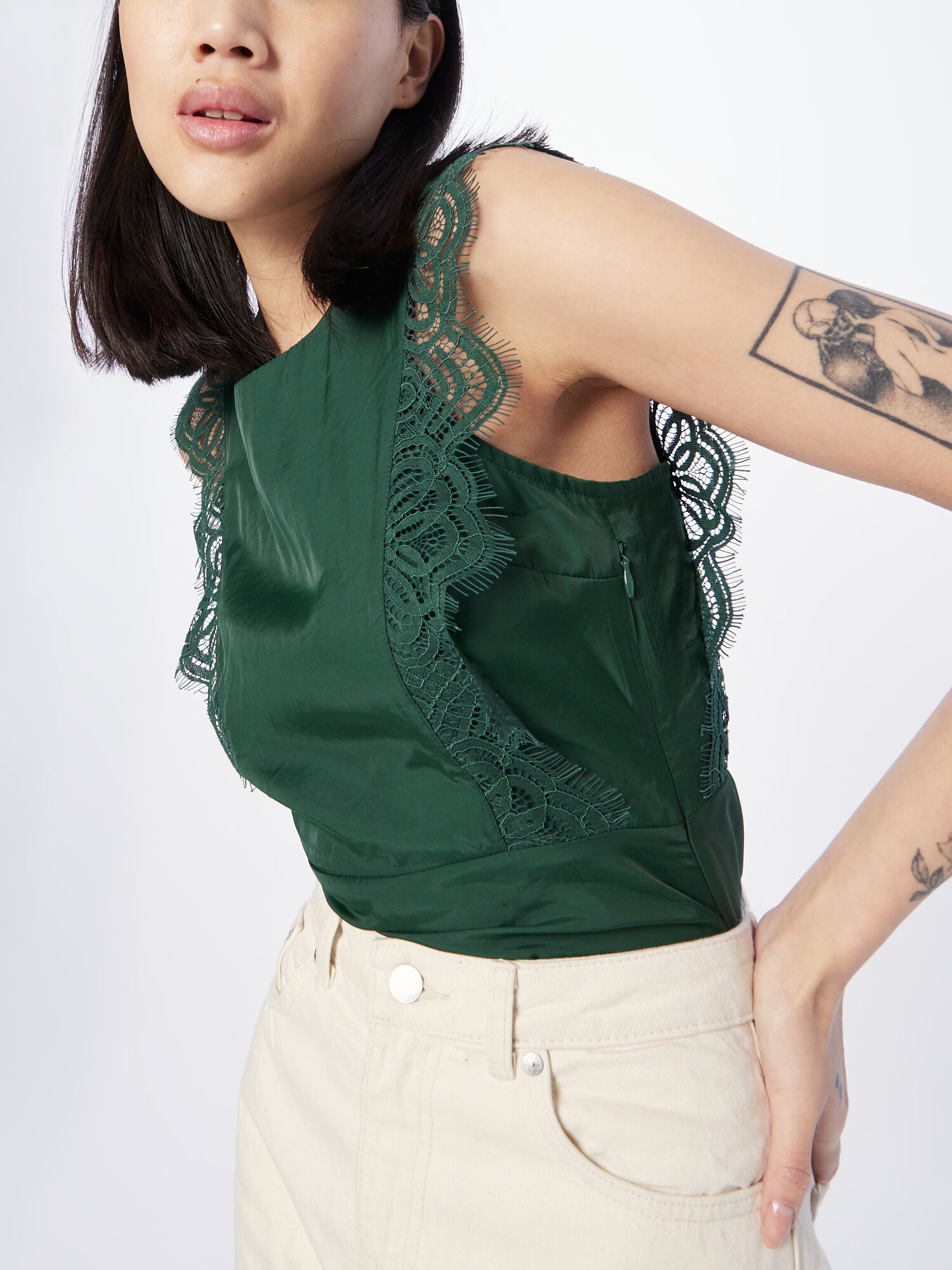 ABOUT YOU Tricou 'Pearl' verde închis - Pled.ro