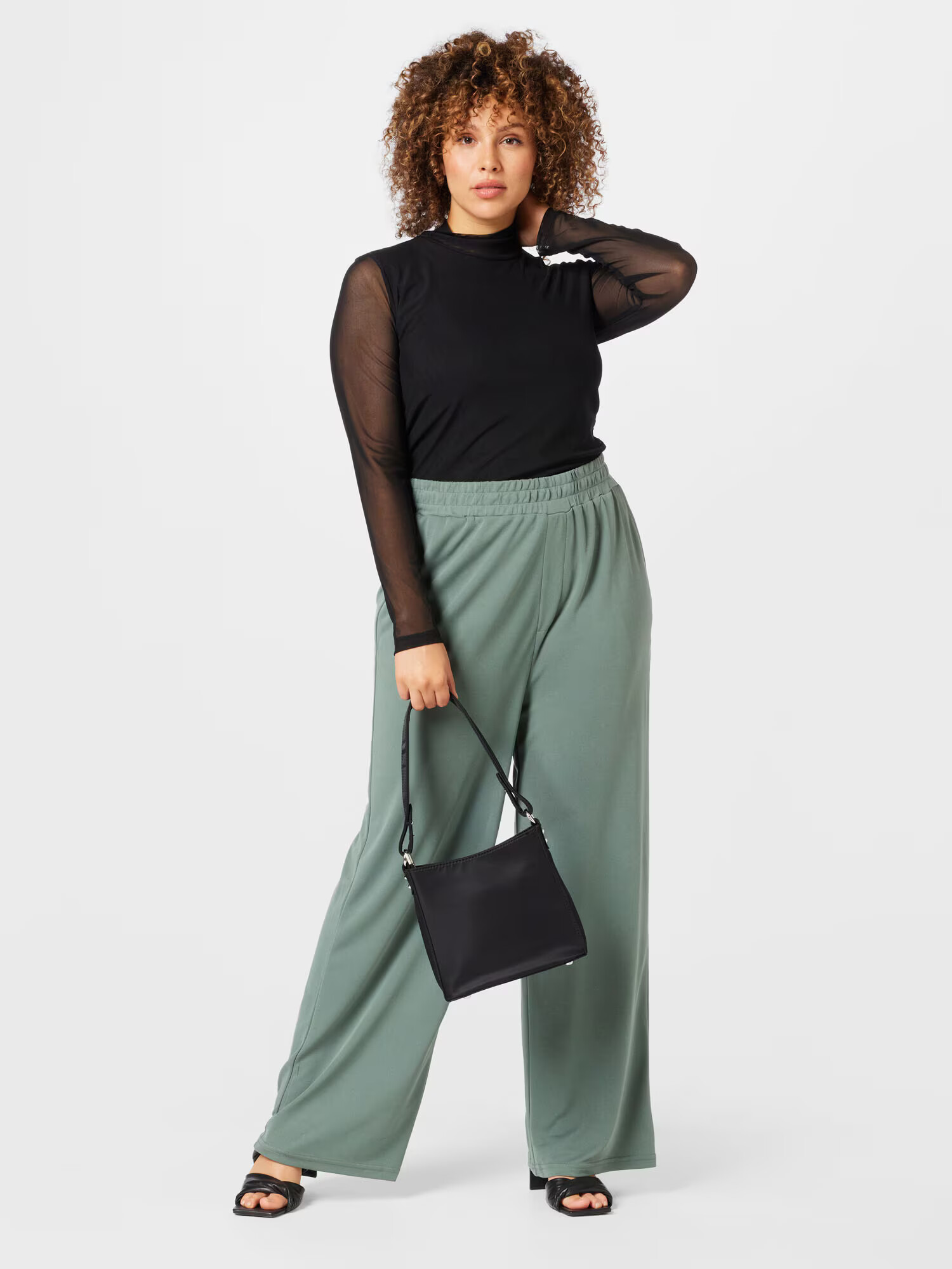 ABOUT YOU Curvy Pantaloni 'Hege' verde mentă - Pled.ro