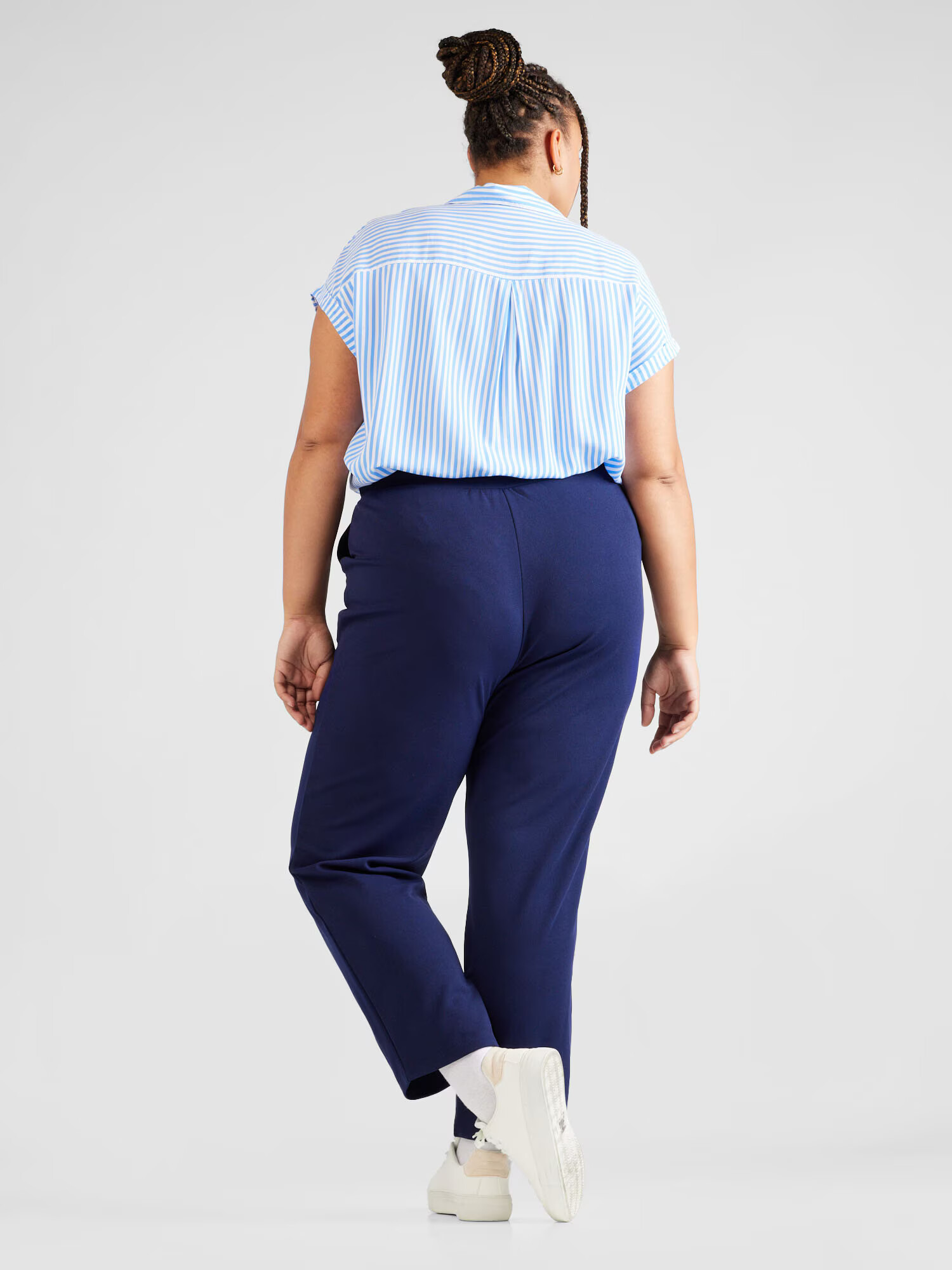 ABOUT YOU Curvy Pantaloni 'Thore' albastru închis - Pled.ro