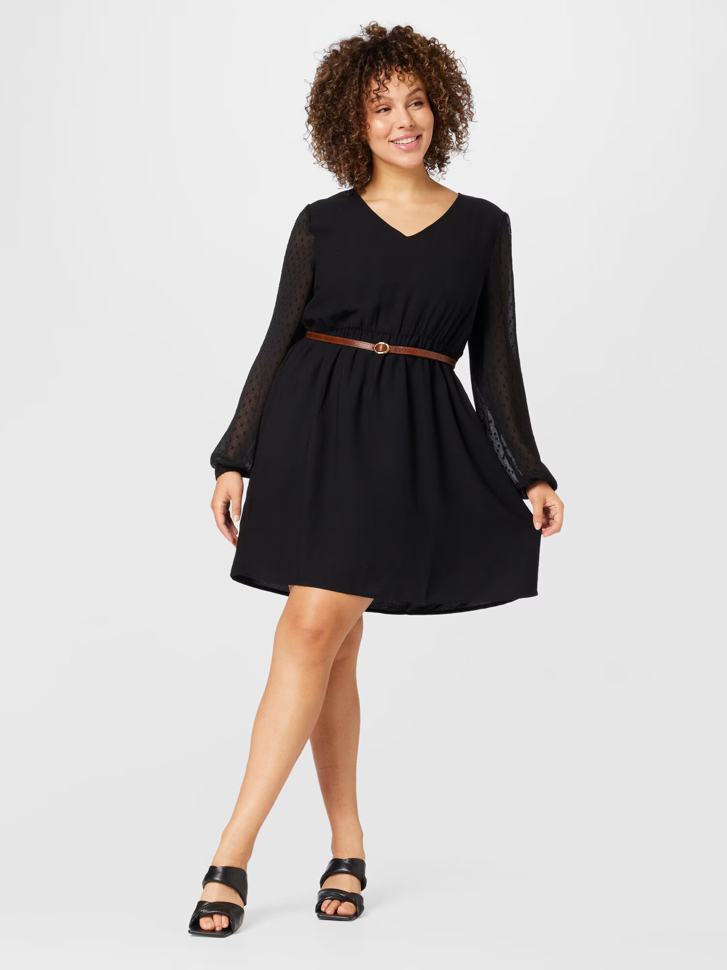 ABOUT YOU Curvy Rochie 'Aurea' negru - Pled.ro