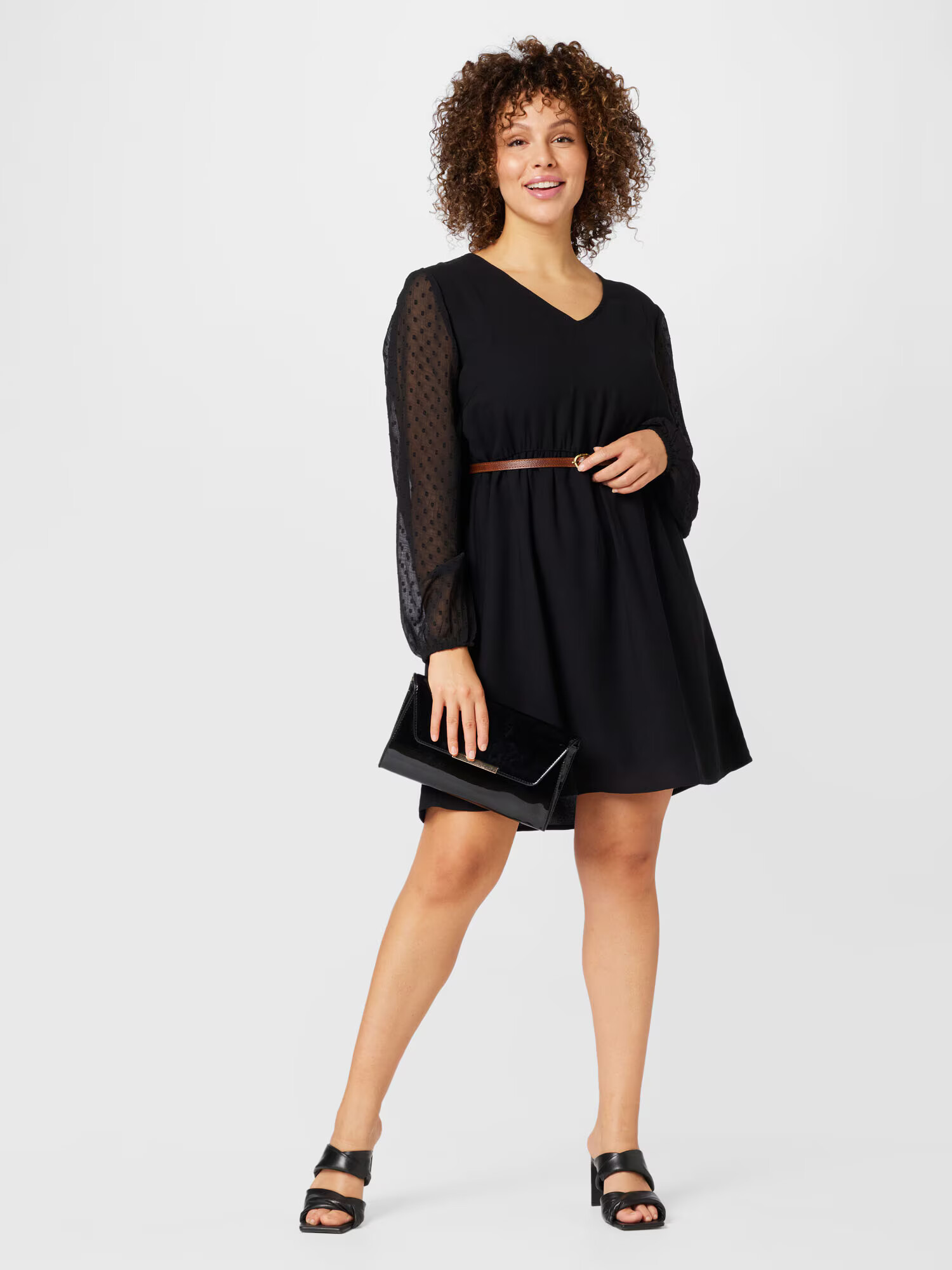 ABOUT YOU Curvy Rochie 'Aurea' negru - Pled.ro