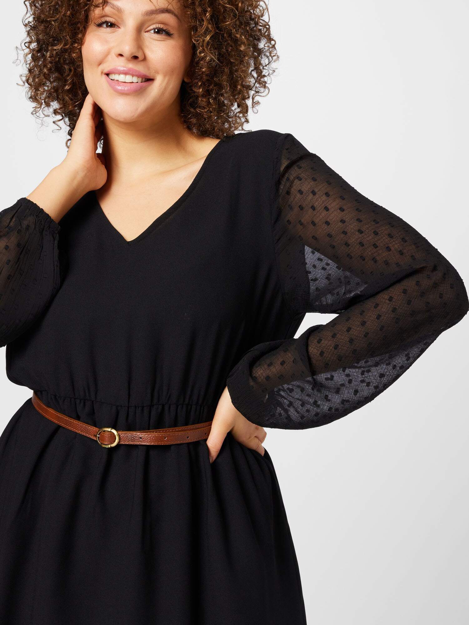 ABOUT YOU Curvy Rochie 'Aurea' negru - Pled.ro