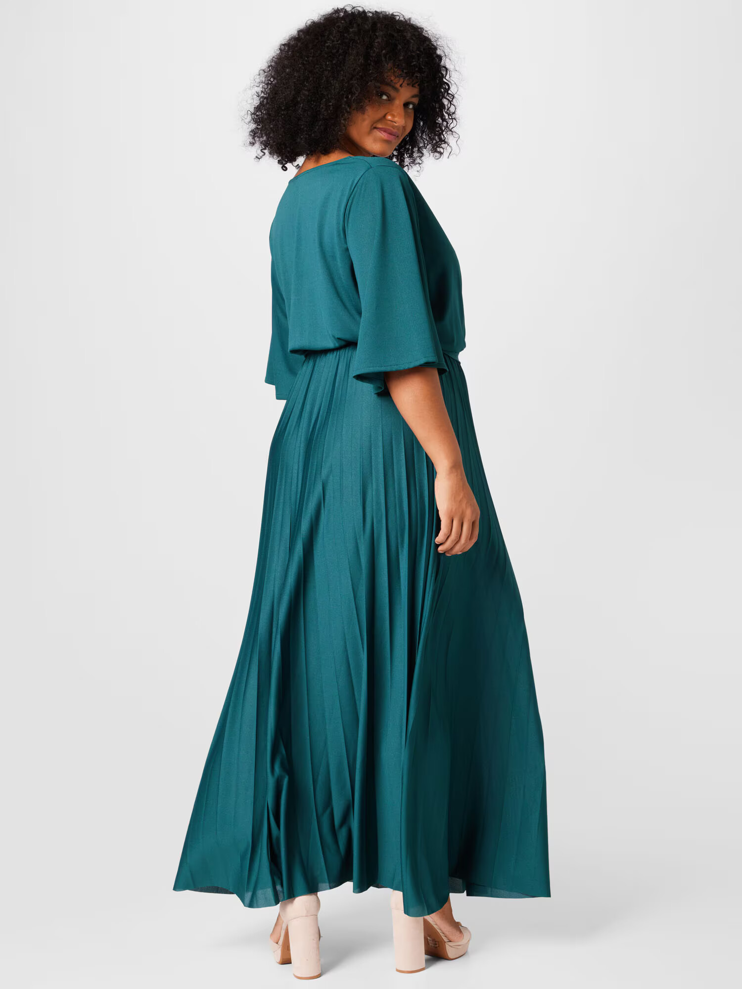 ABOUT YOU Curvy Rochie de seară 'Gemma' verde petrol - Pled.ro