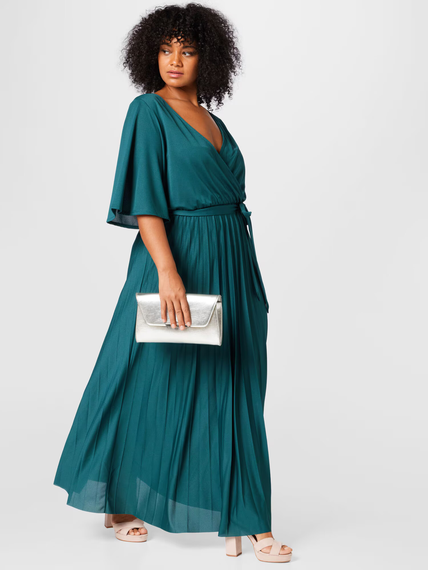 ABOUT YOU Curvy Rochie de seară 'Gemma' verde petrol - Pled.ro