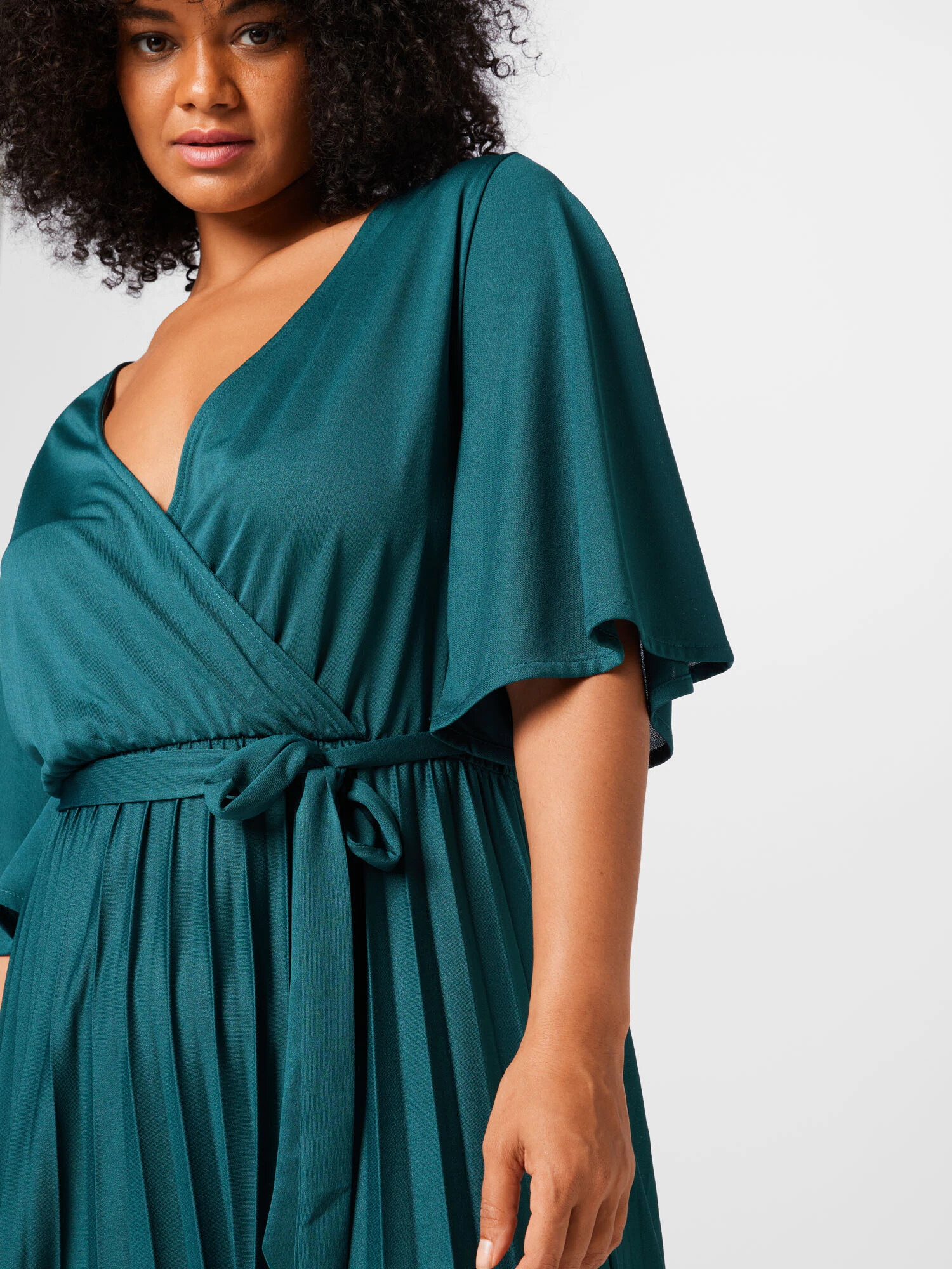 ABOUT YOU Curvy Rochie de seară 'Gemma' verde petrol - Pled.ro