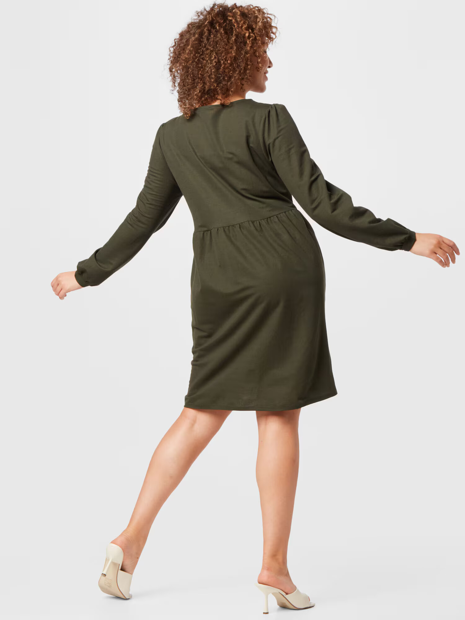 ABOUT YOU Curvy Rochie tip bluză 'Elva' verde închis - Pled.ro