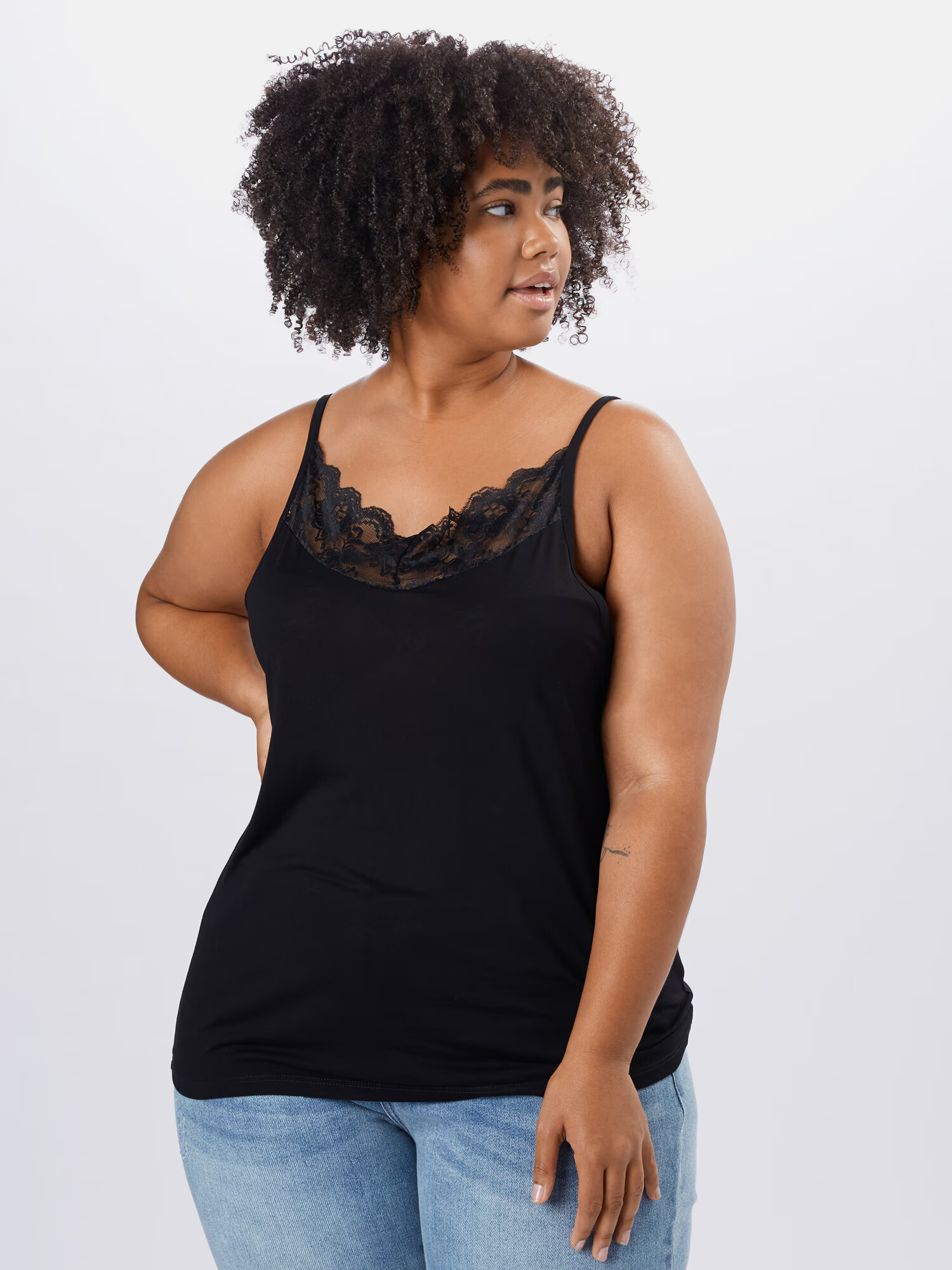 ABOUT YOU Curvy Top 'Emina' negru - Pled.ro