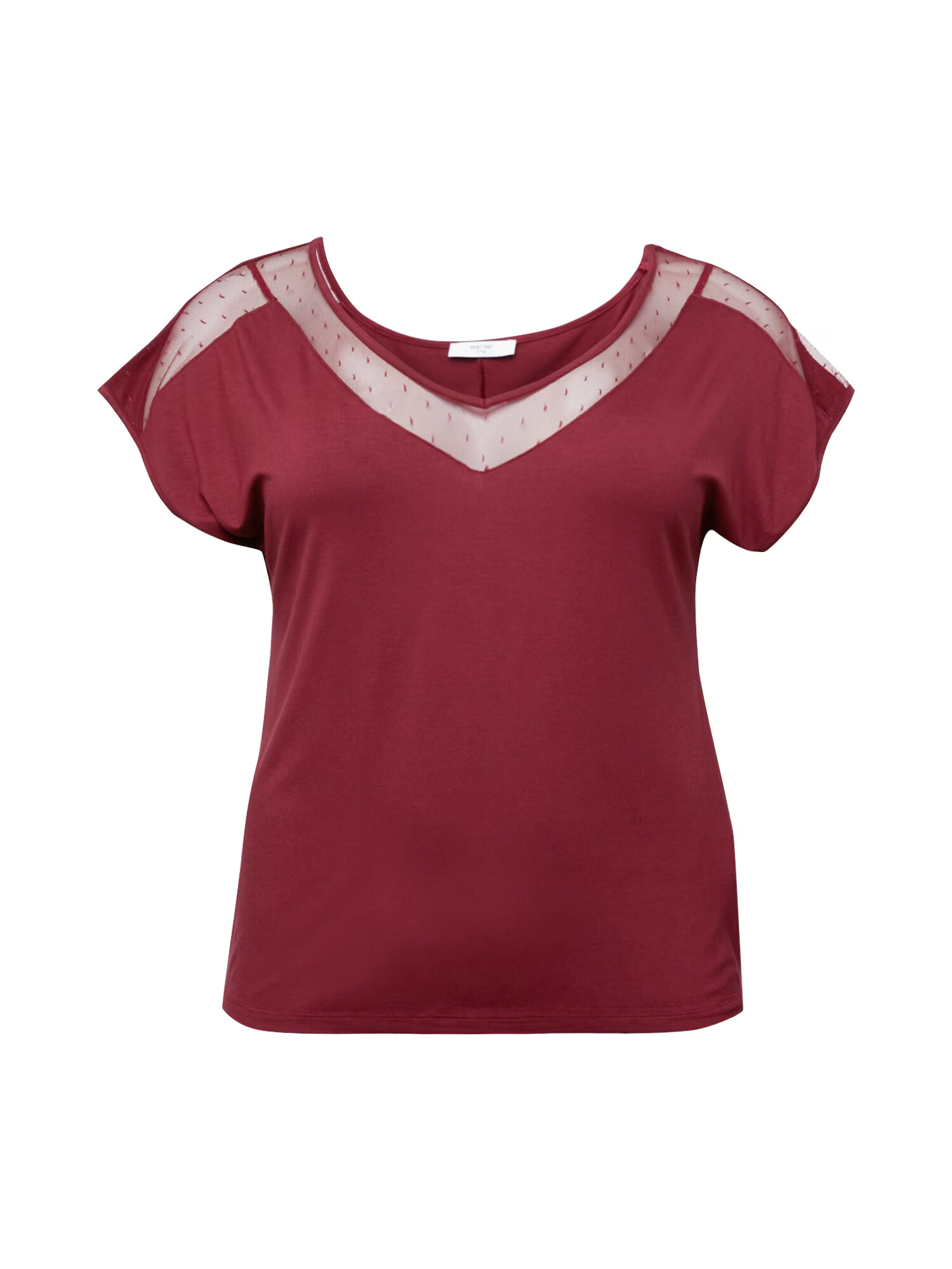 ABOUT YOU Curvy Tricou 'Bettina' roșu bordeaux - Pled.ro