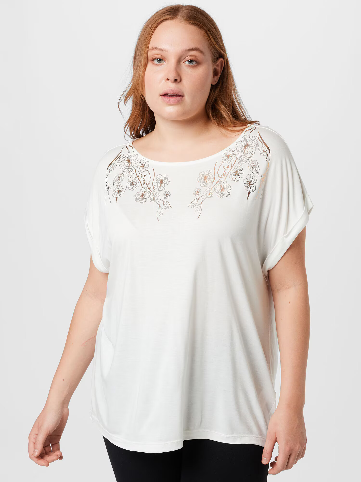 ABOUT YOU Curvy Tricou 'Camille' alb - Pled.ro