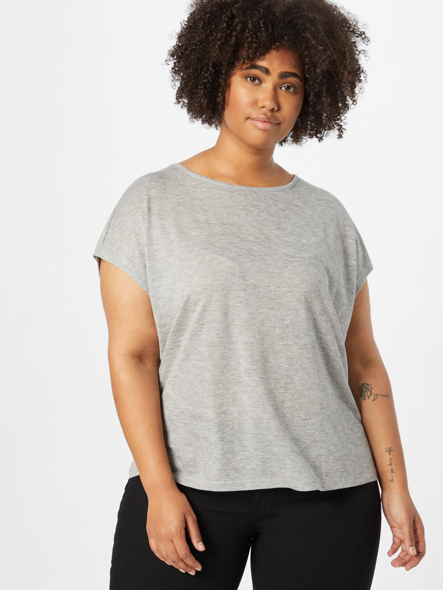 ABOUT YOU Curvy Tricou 'Ester' gri amestecat - Pled.ro