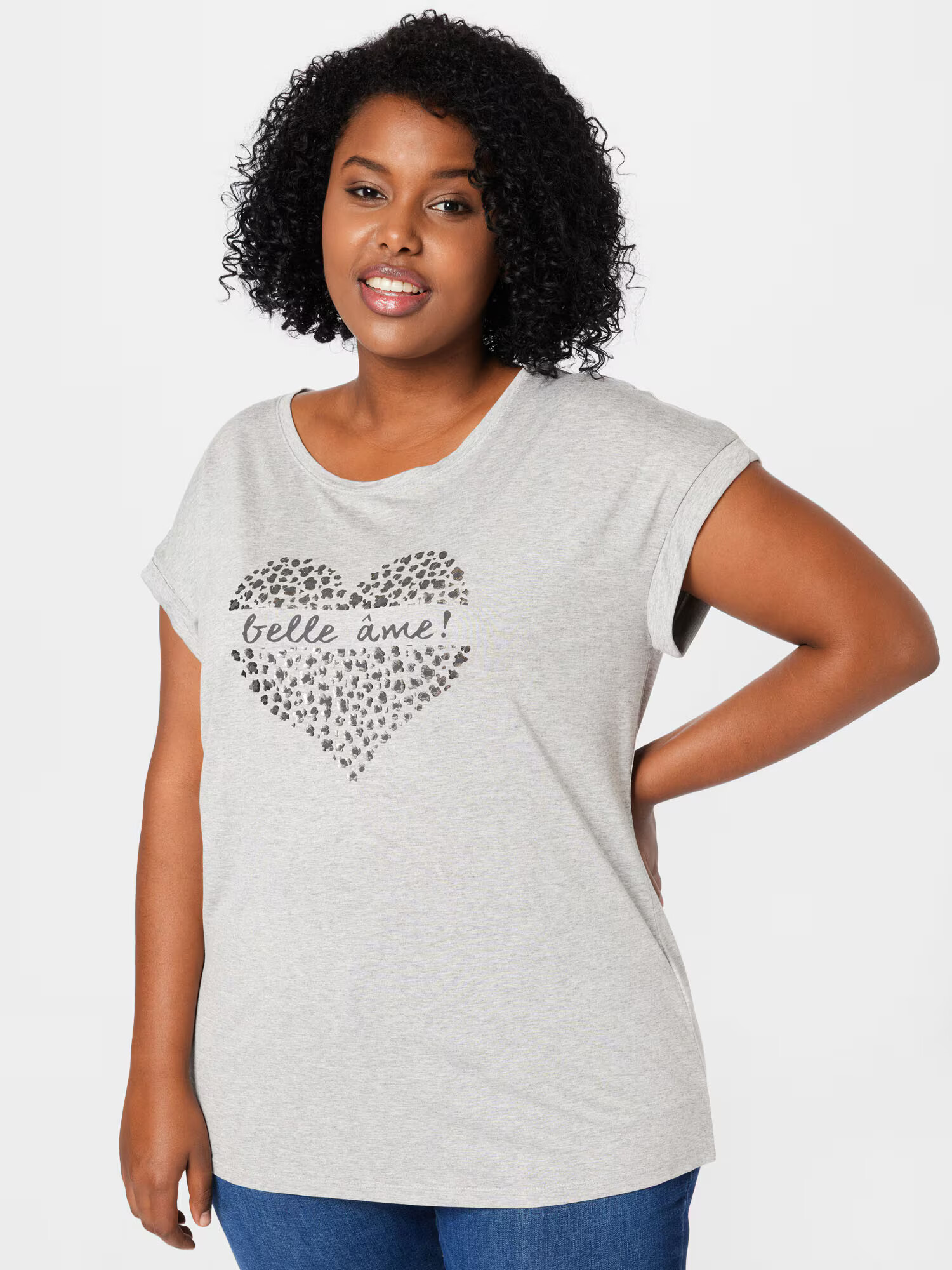 ABOUT YOU Curvy Tricou 'Glenn' gri amestecat - Pled.ro