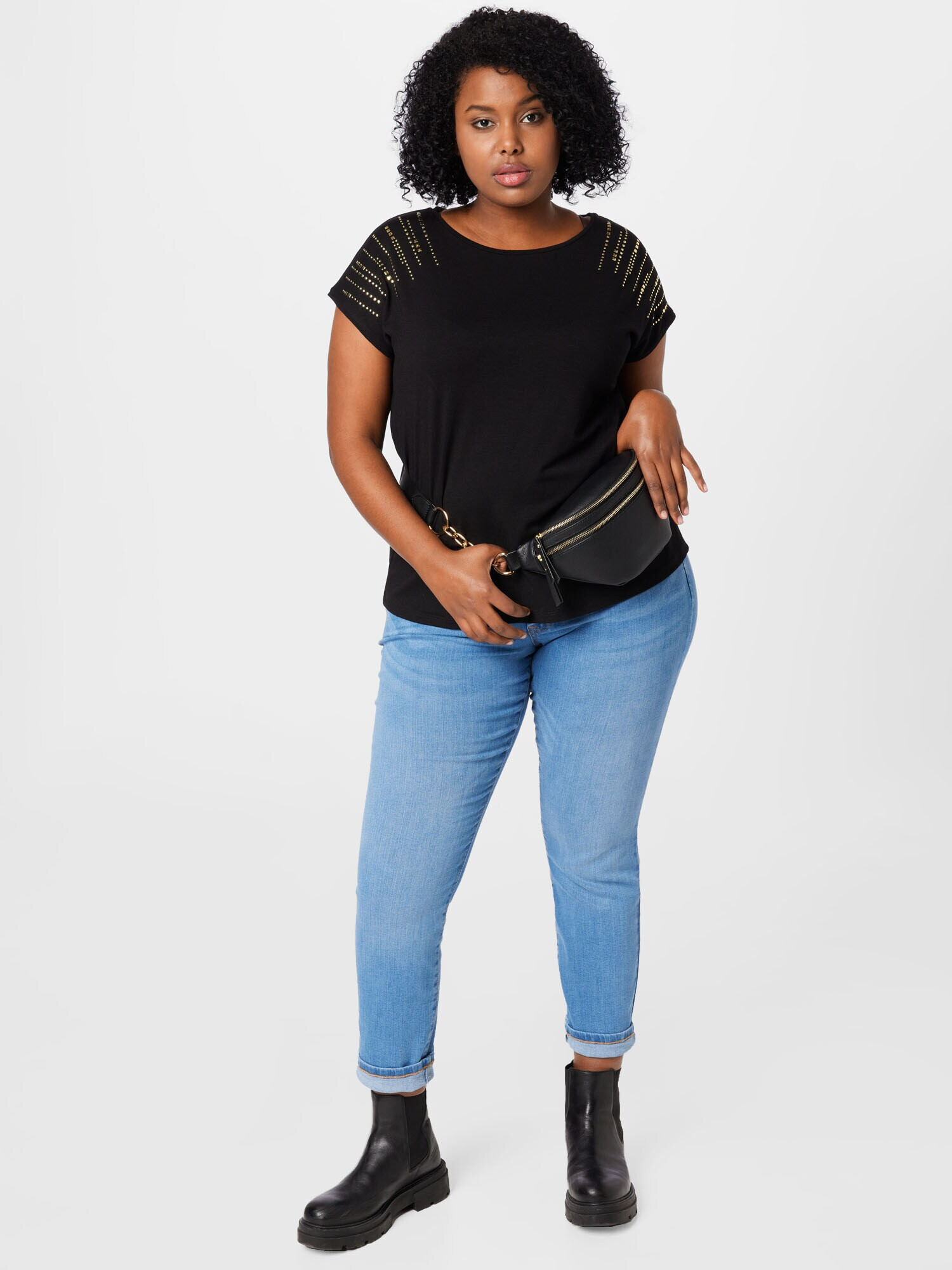 ABOUT YOU Curvy Tricou 'Hilde' negru - Pled.ro