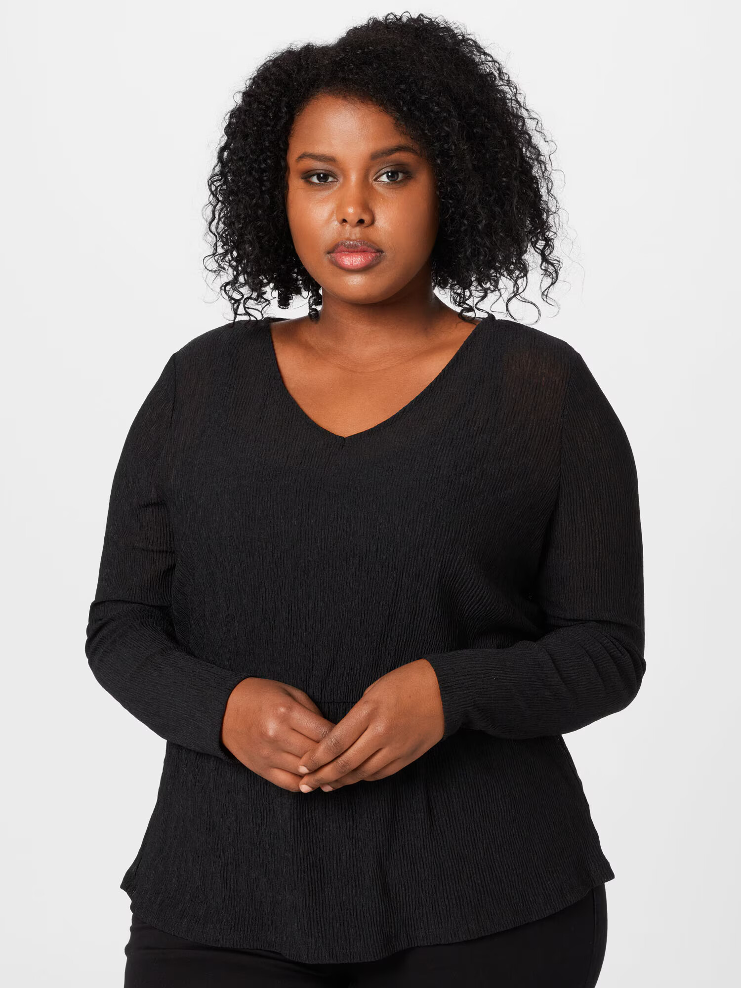 ABOUT YOU Curvy Tricou 'Hilka' negru - Pled.ro