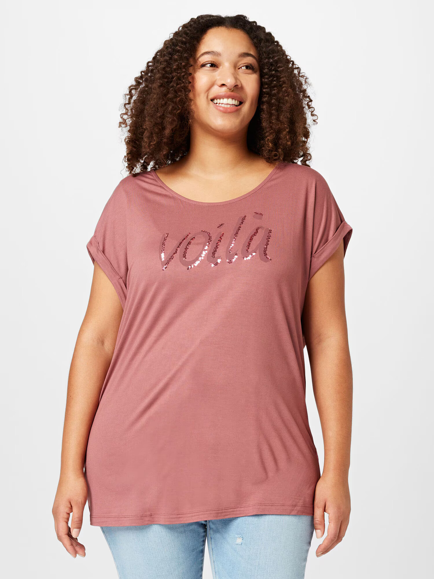 ABOUT YOU Curvy Tricou 'Justine' roz - Pled.ro