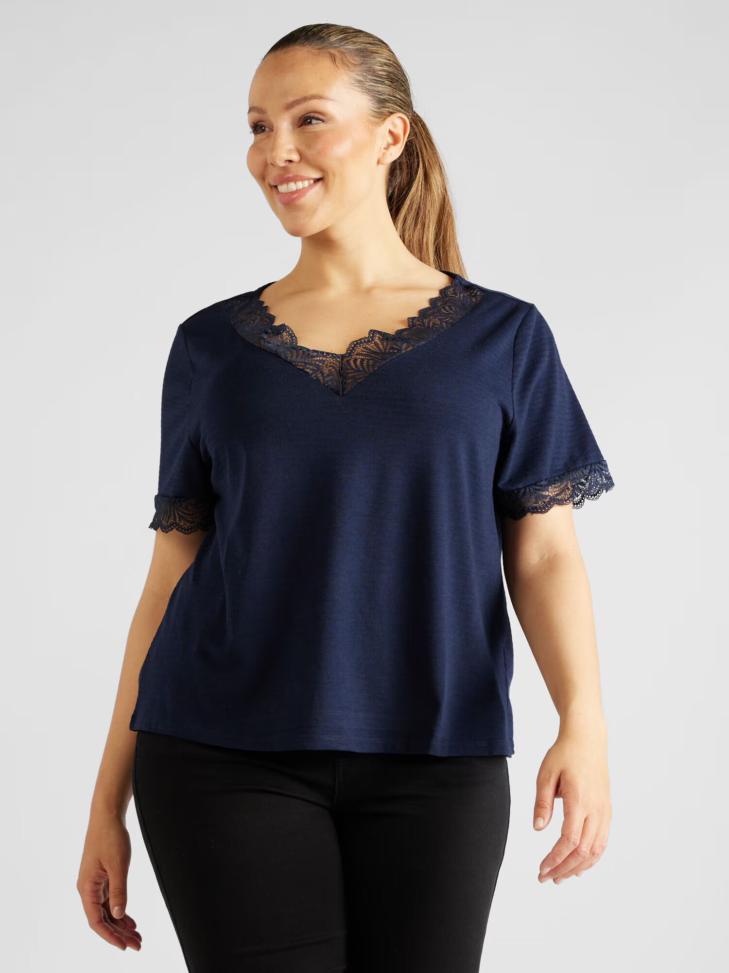 ABOUT YOU Curvy Tricou 'Lene Shirt' albastru - Pled.ro