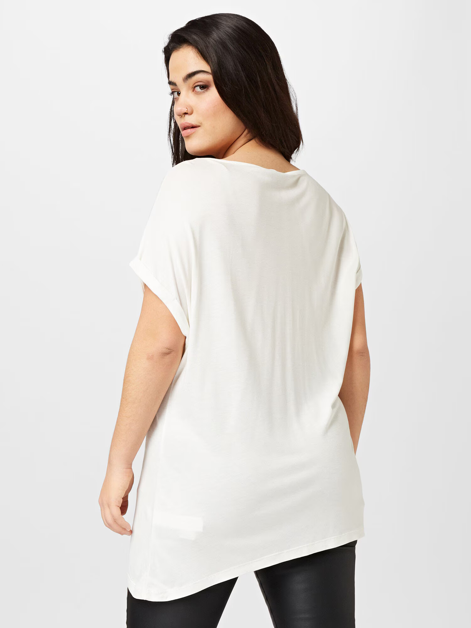 ABOUT YOU Curvy Tricou 'Maja' auriu / roz pudră / alb - Pled.ro