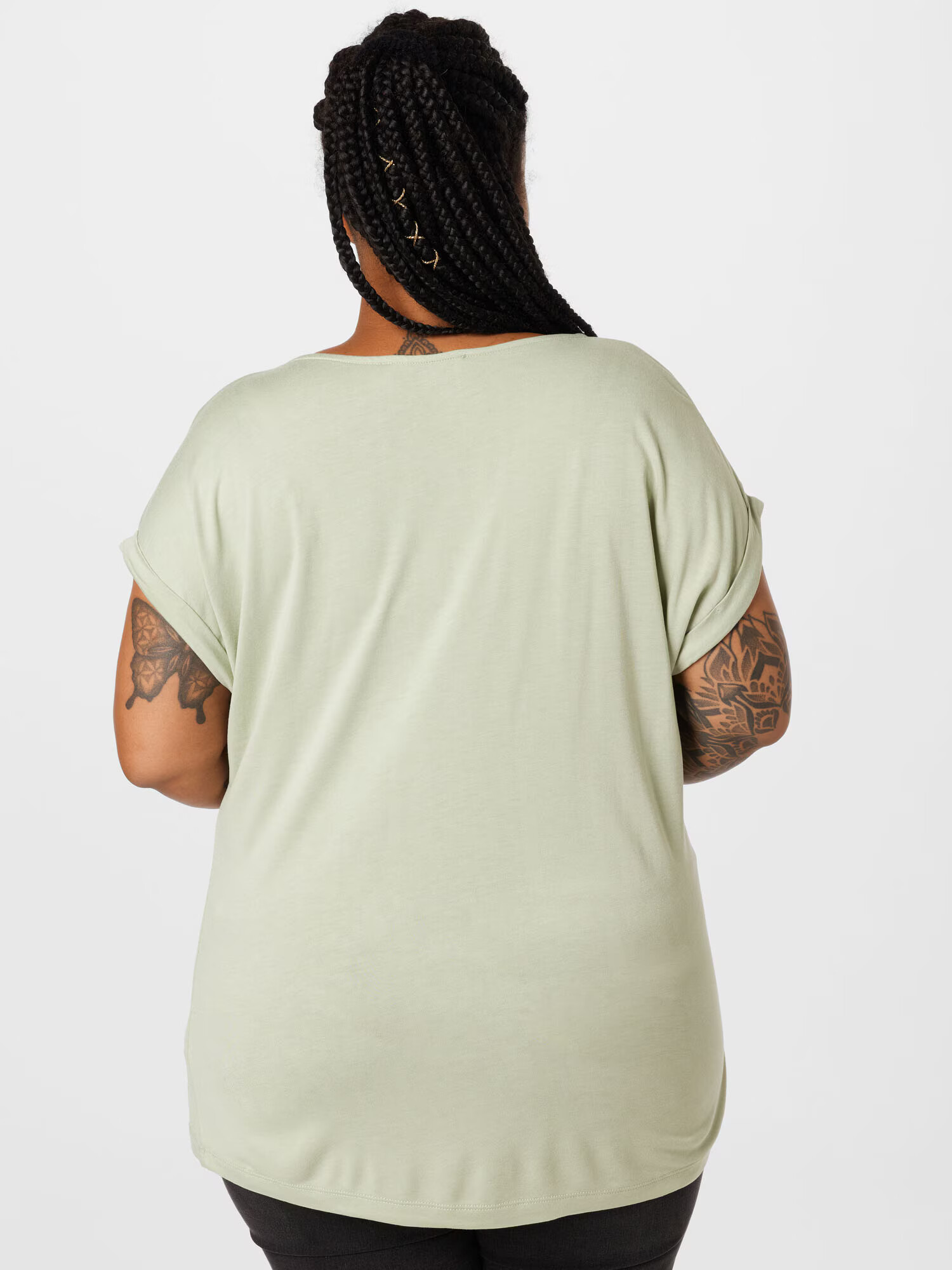 ABOUT YOU Curvy Tricou 'Maja' verde mentă - Pled.ro