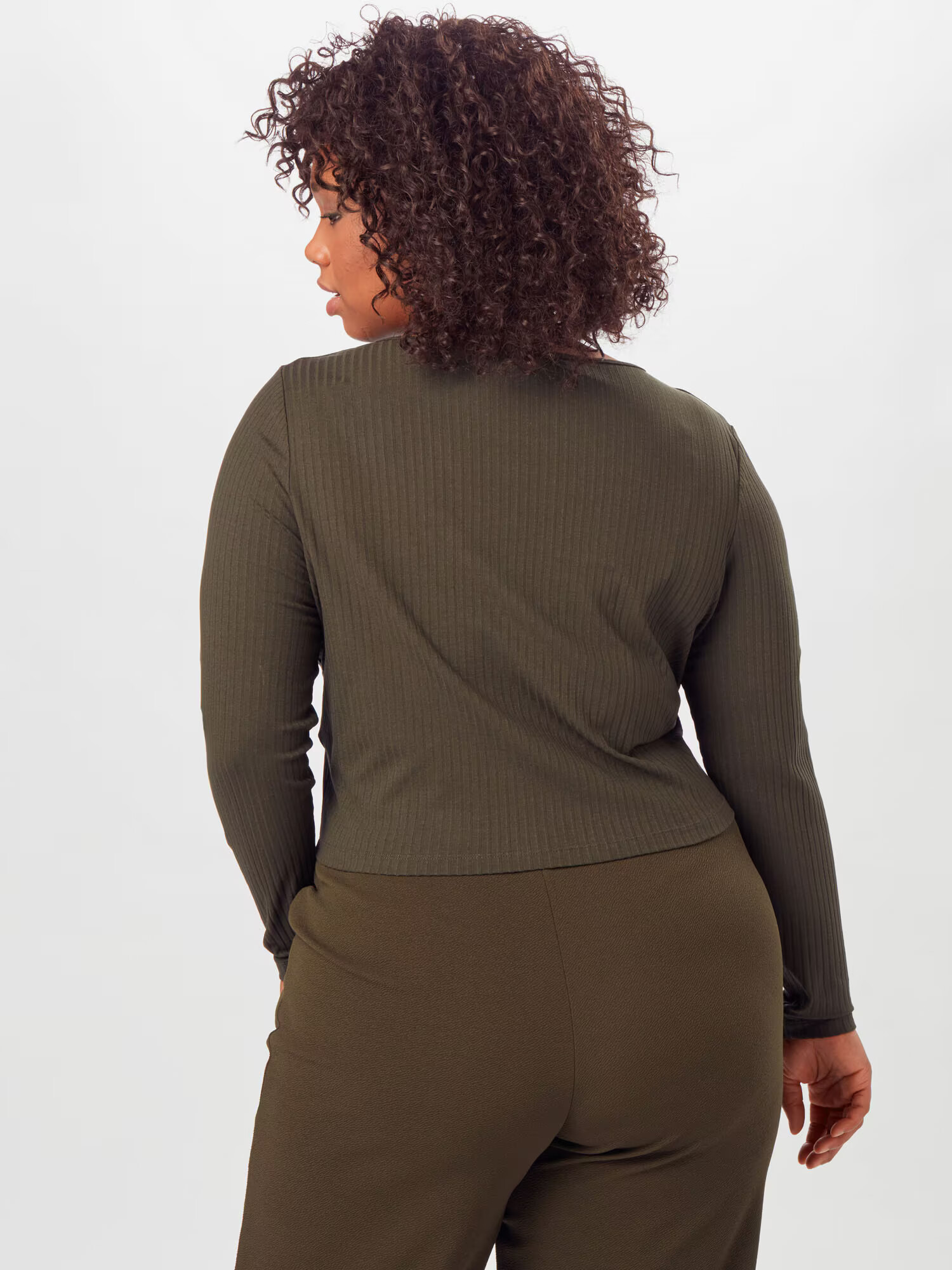 ABOUT YOU Curvy Tricou 'Selena' kaki - Pled.ro