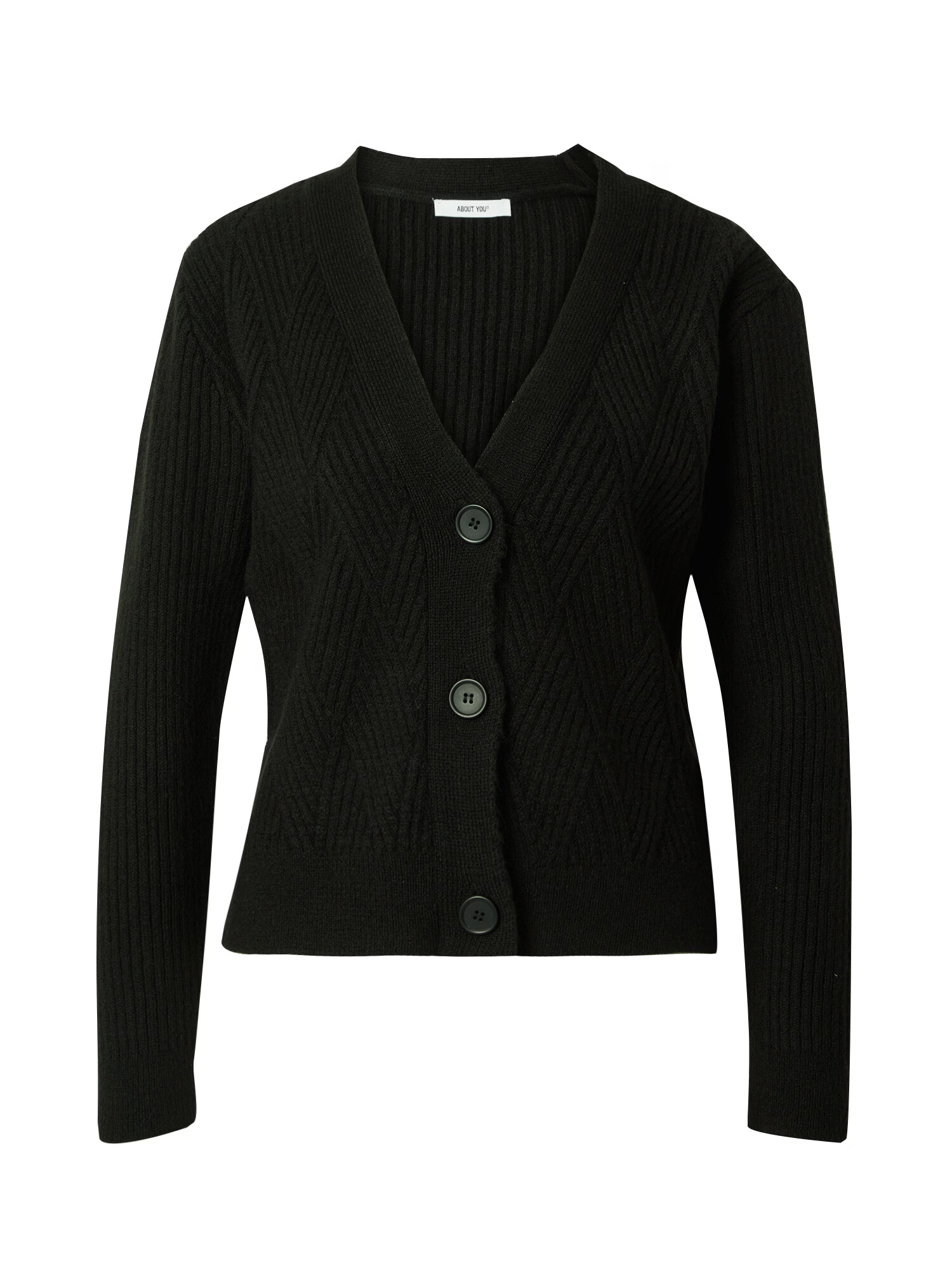 ABOUT YOU Geacă tricotată 'Elisabeth Cardigan' negru - Pled.ro