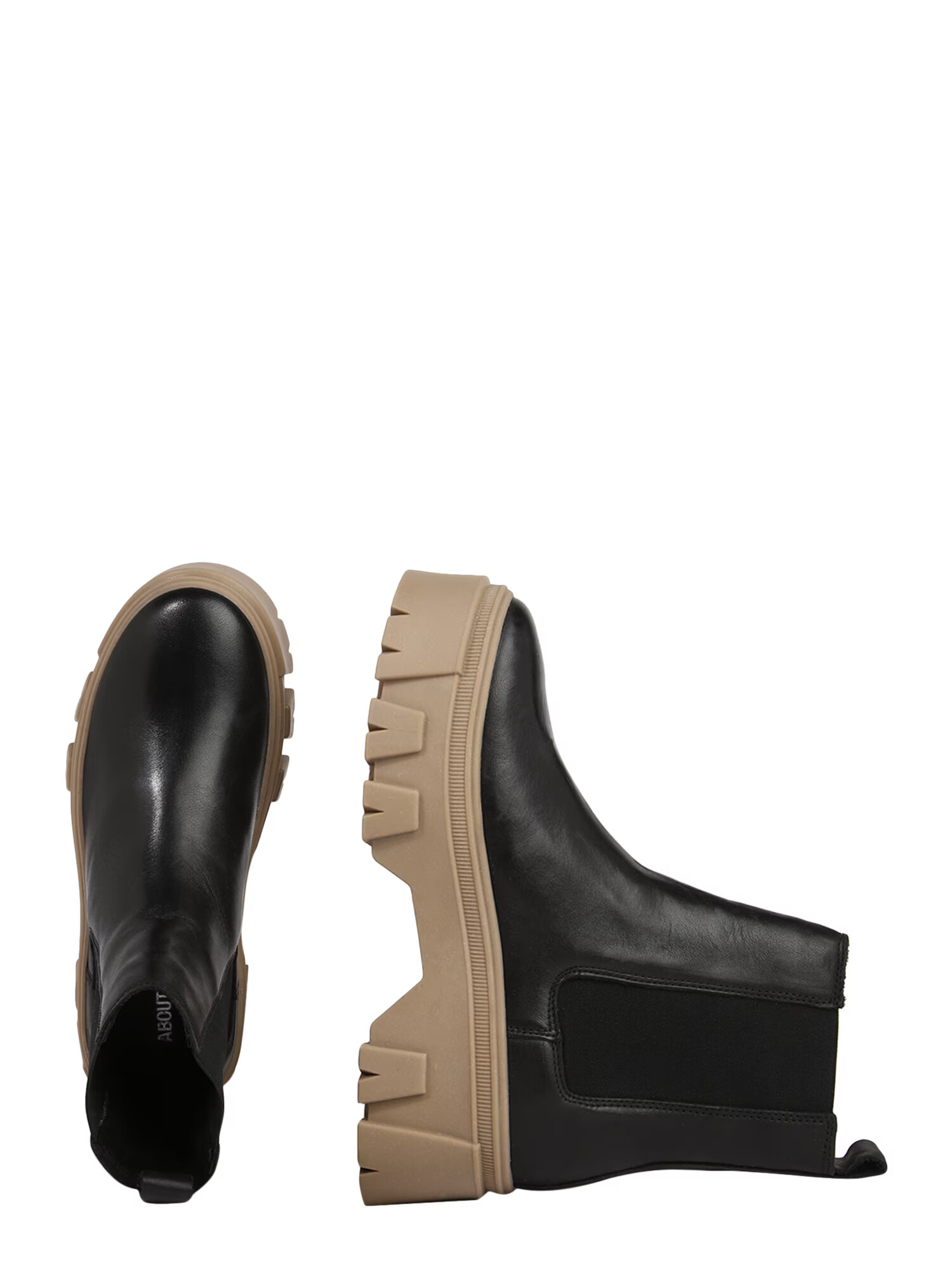 ABOUT YOU Ghete chelsea 'Aurelia Boot' bej / negru - Pled.ro