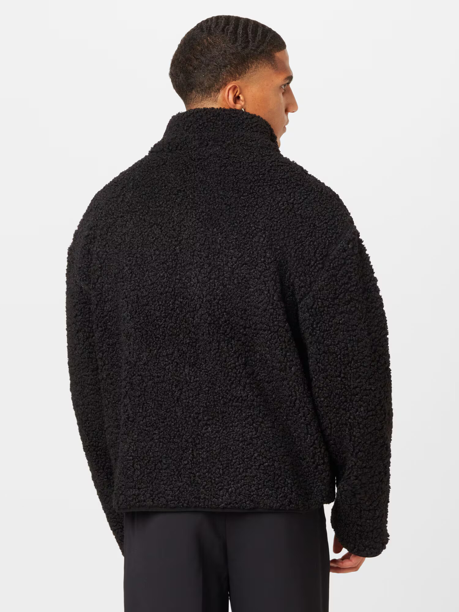 ABOUT YOU Jachetă fleece 'Ibrahim' negru - Pled.ro