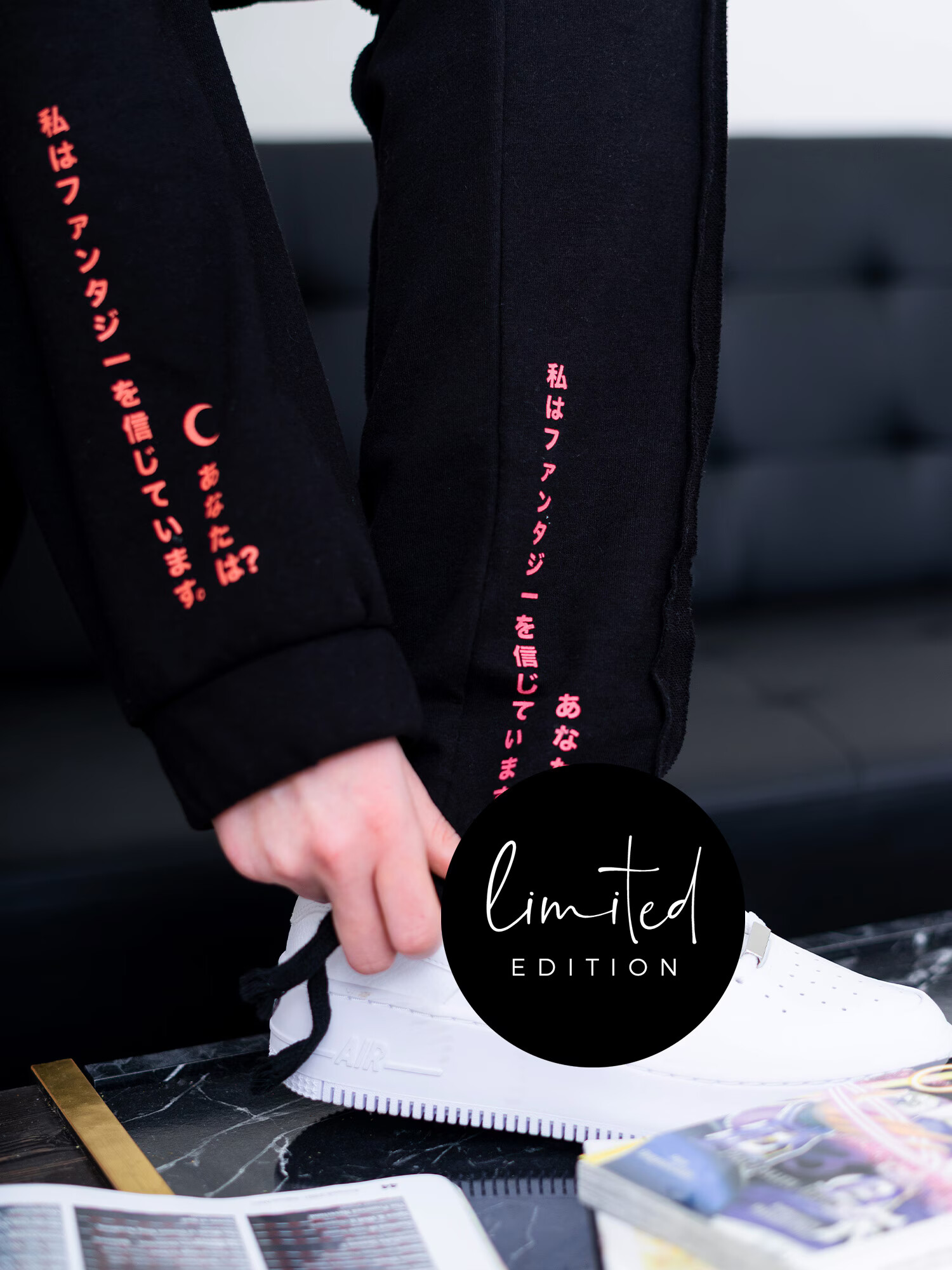 ABOUT YOU Limited Pantaloni 'Lian' negru - Pled.ro