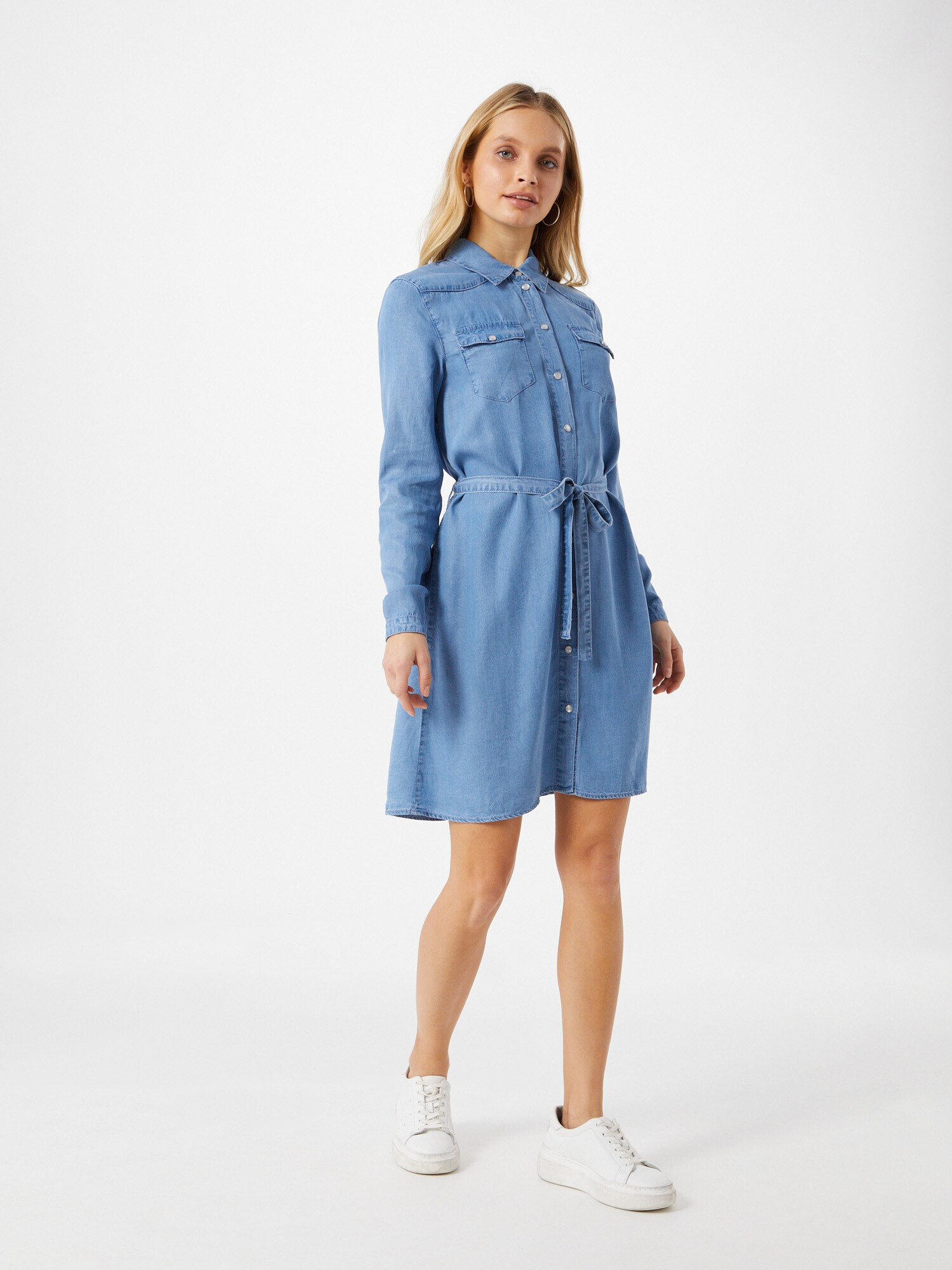 ABOUT YOU Rochie tip bluză 'Arabella' albastru denim - Pled.ro