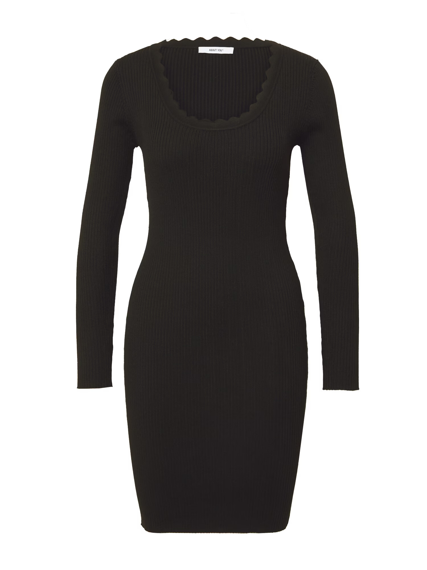 ABOUT YOU Rochie tricotat 'Jascha' negru - Pled.ro