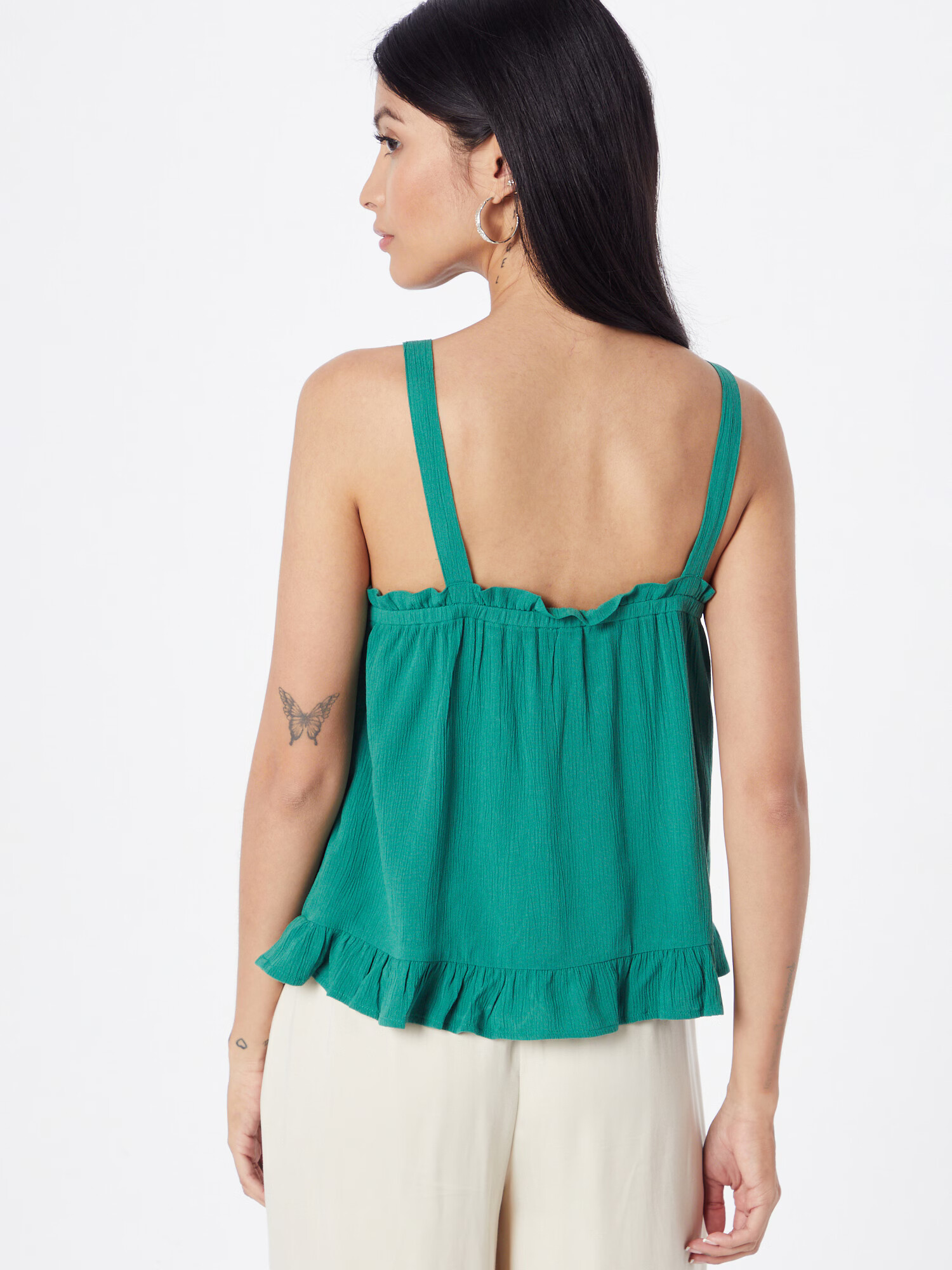 ABOUT YOU Top 'Fleur' verde smarald - Pled.ro