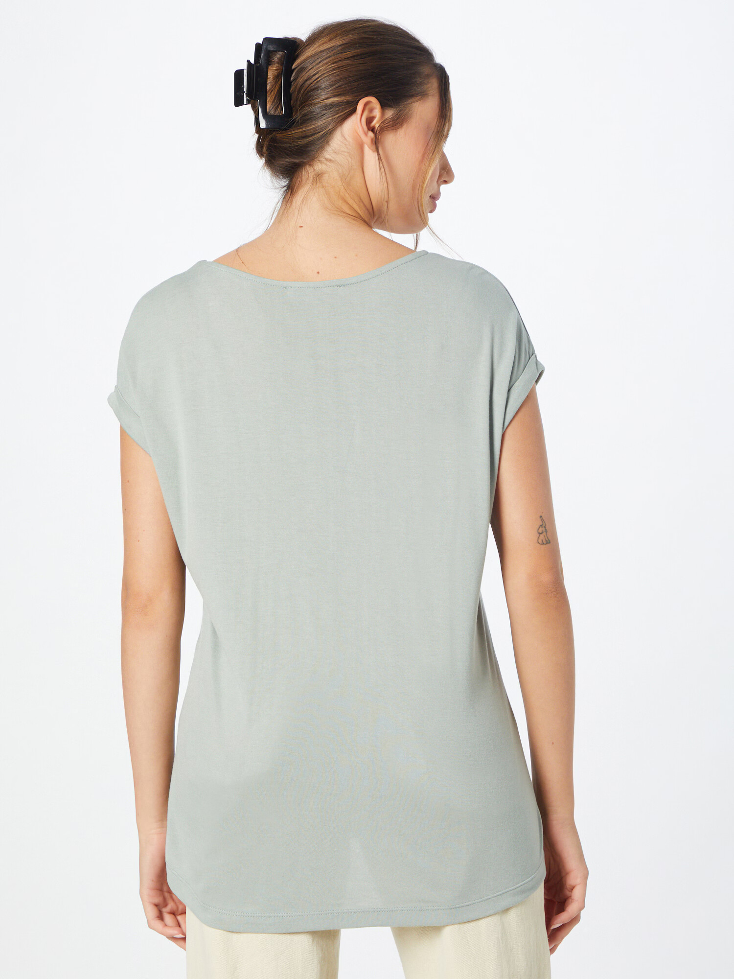 ABOUT YOU Tricou 'Charlotta' auriu / verde pastel - Pled.ro