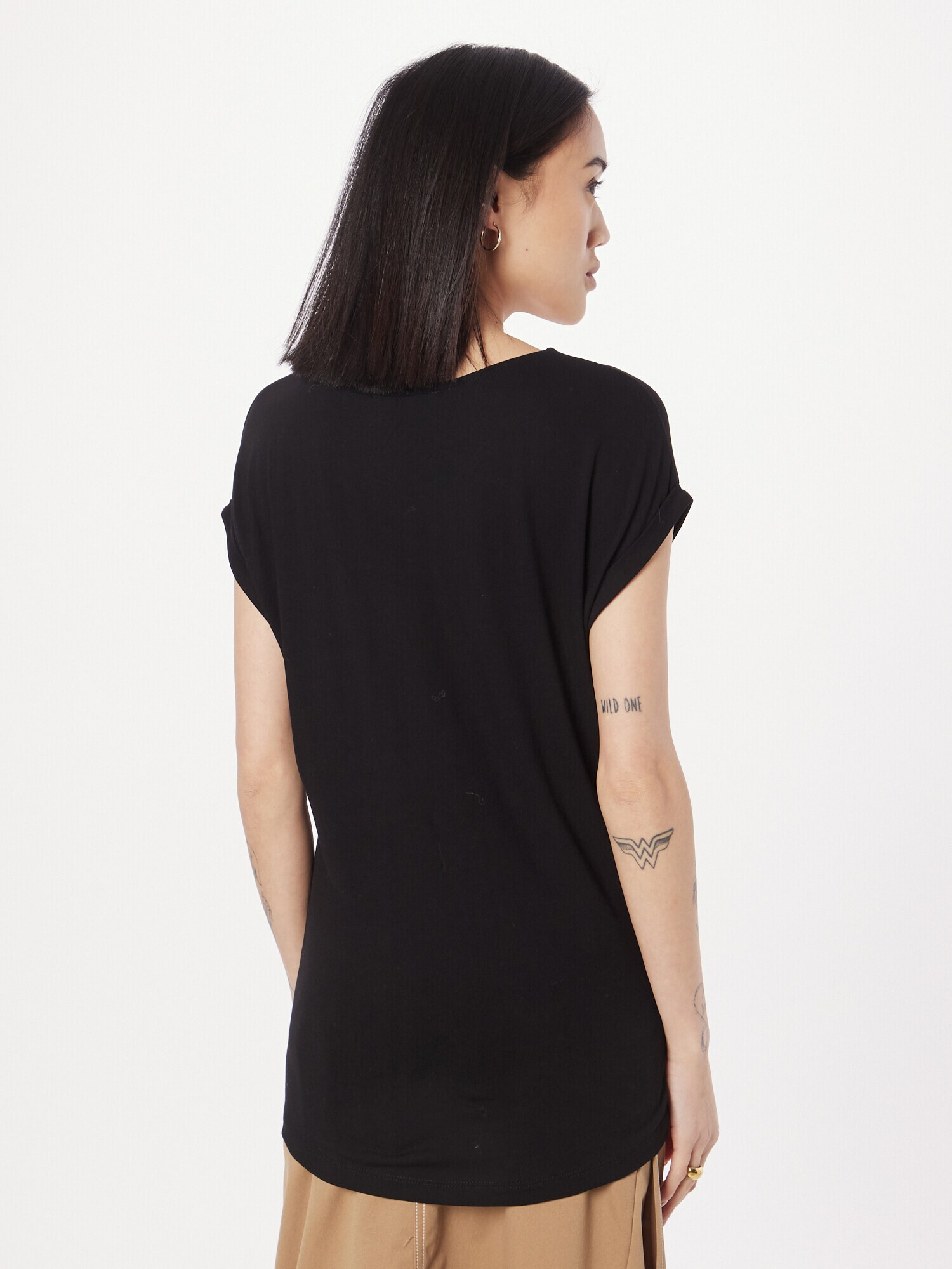 ABOUT YOU Tricou 'Claudia' auriu / negru - Pled.ro