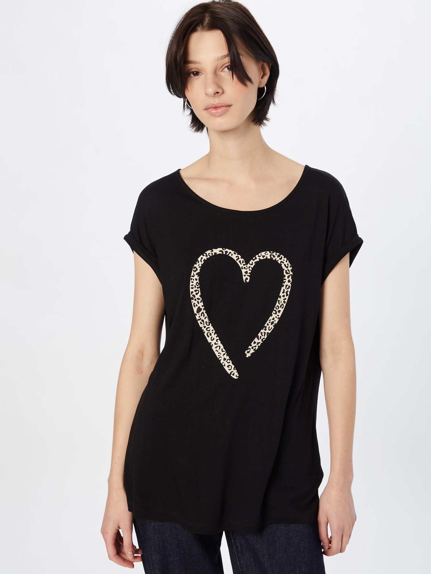 ABOUT YOU Tricou 'Ela' negru - Pled.ro