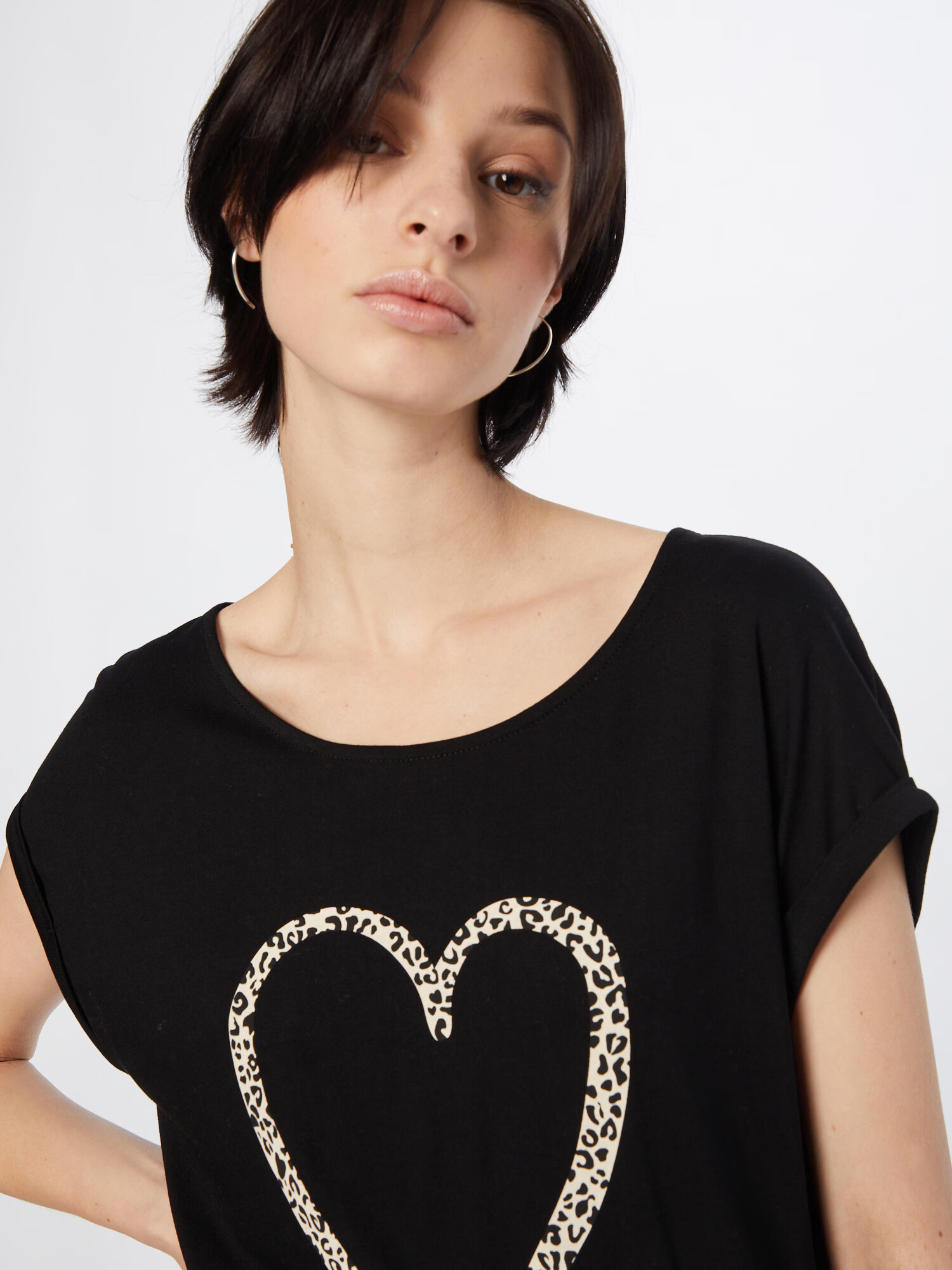 ABOUT YOU Tricou 'Ela' negru - Pled.ro