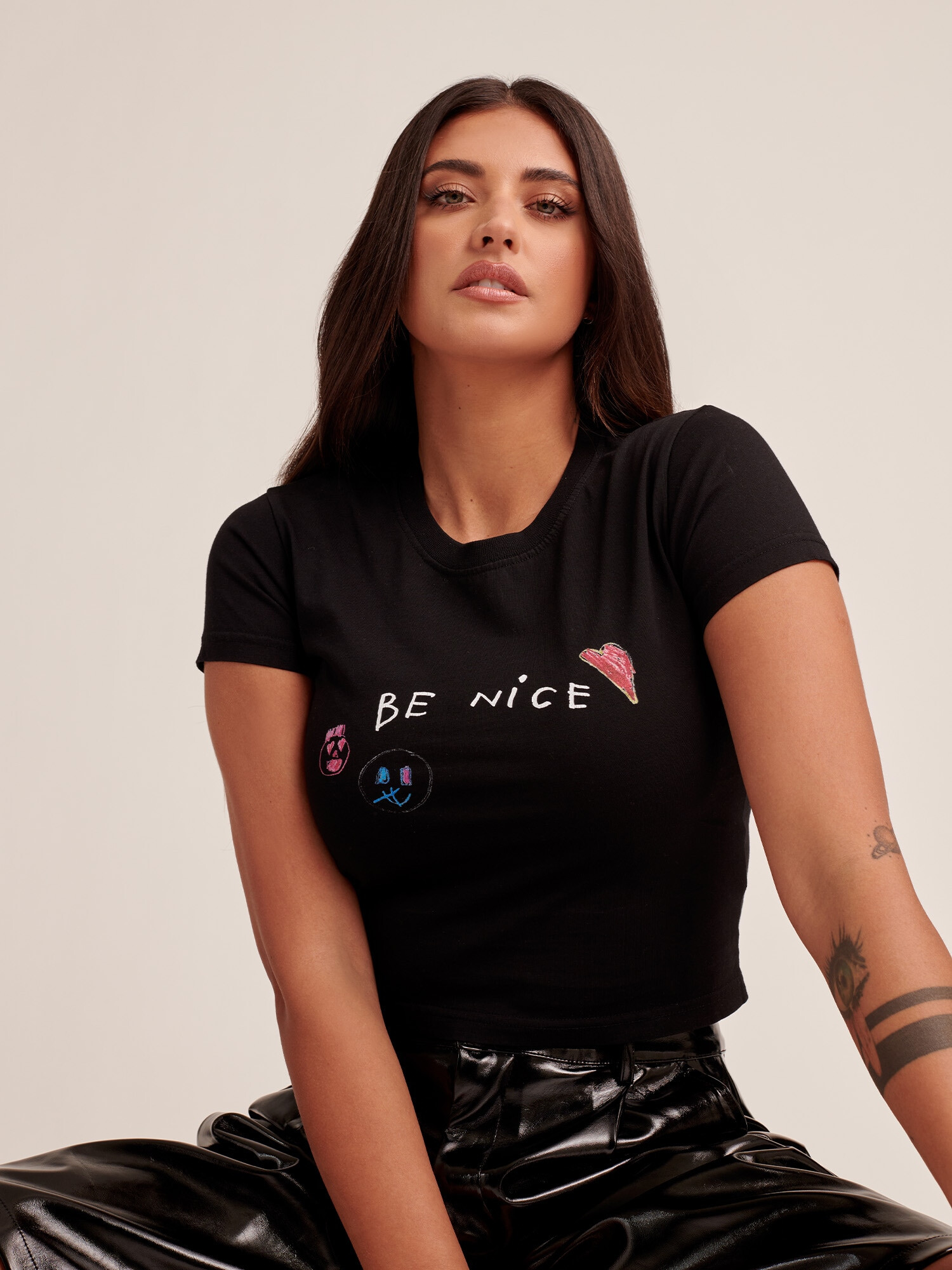 ABOUT YOU x Antonia Tricou 'Allie' albastru / roz / negru / alb - Pled.ro