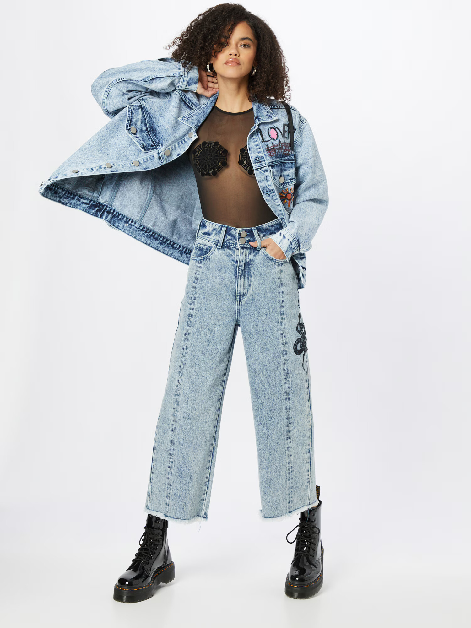 ABOUT YOU x INNA Jeans 'Lou' albastru denim - Pled.ro