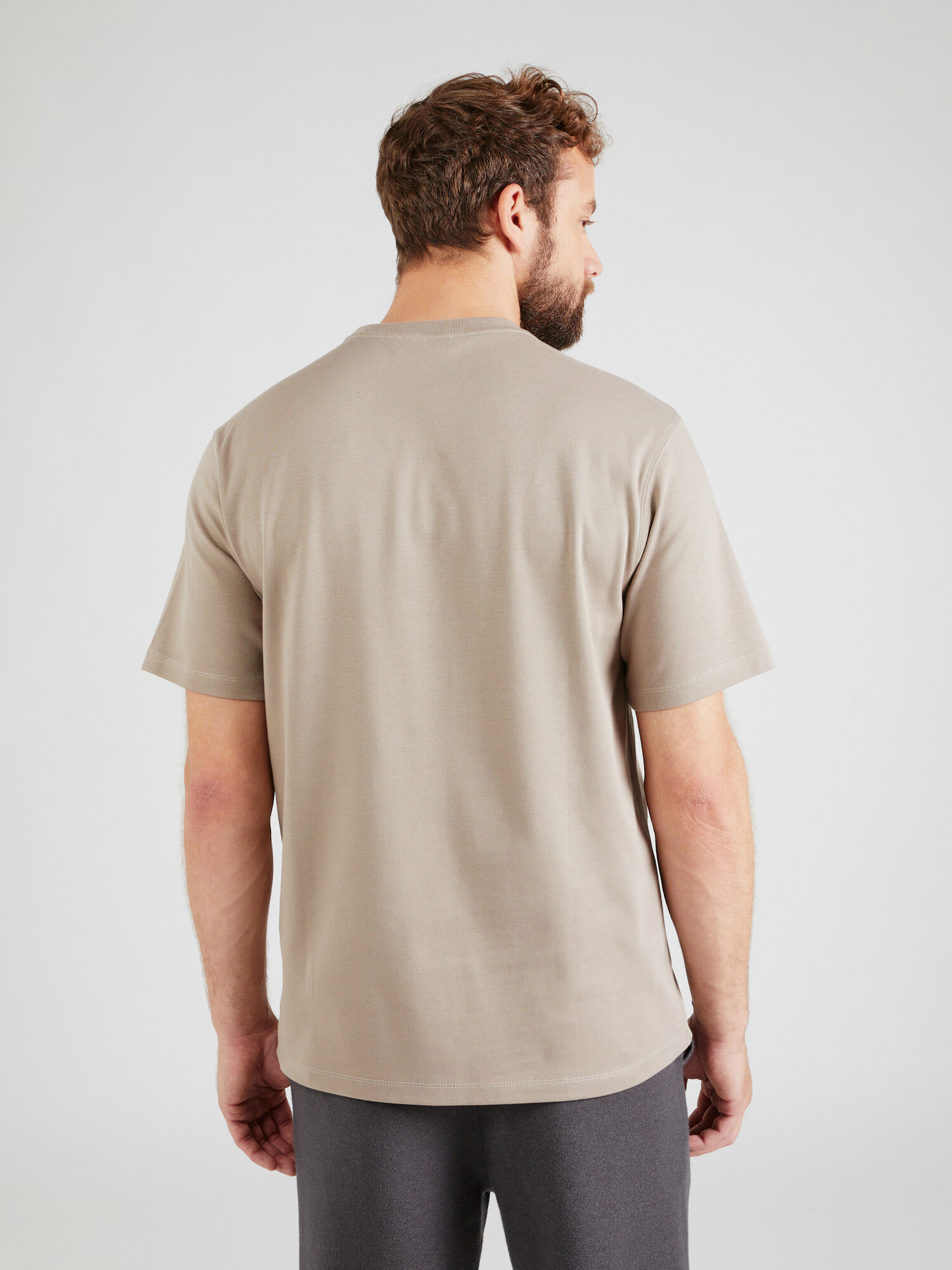 ABOUT YOU x Kevin Trapp Tricou 'Alessio' gri taupe / negru - Pled.ro