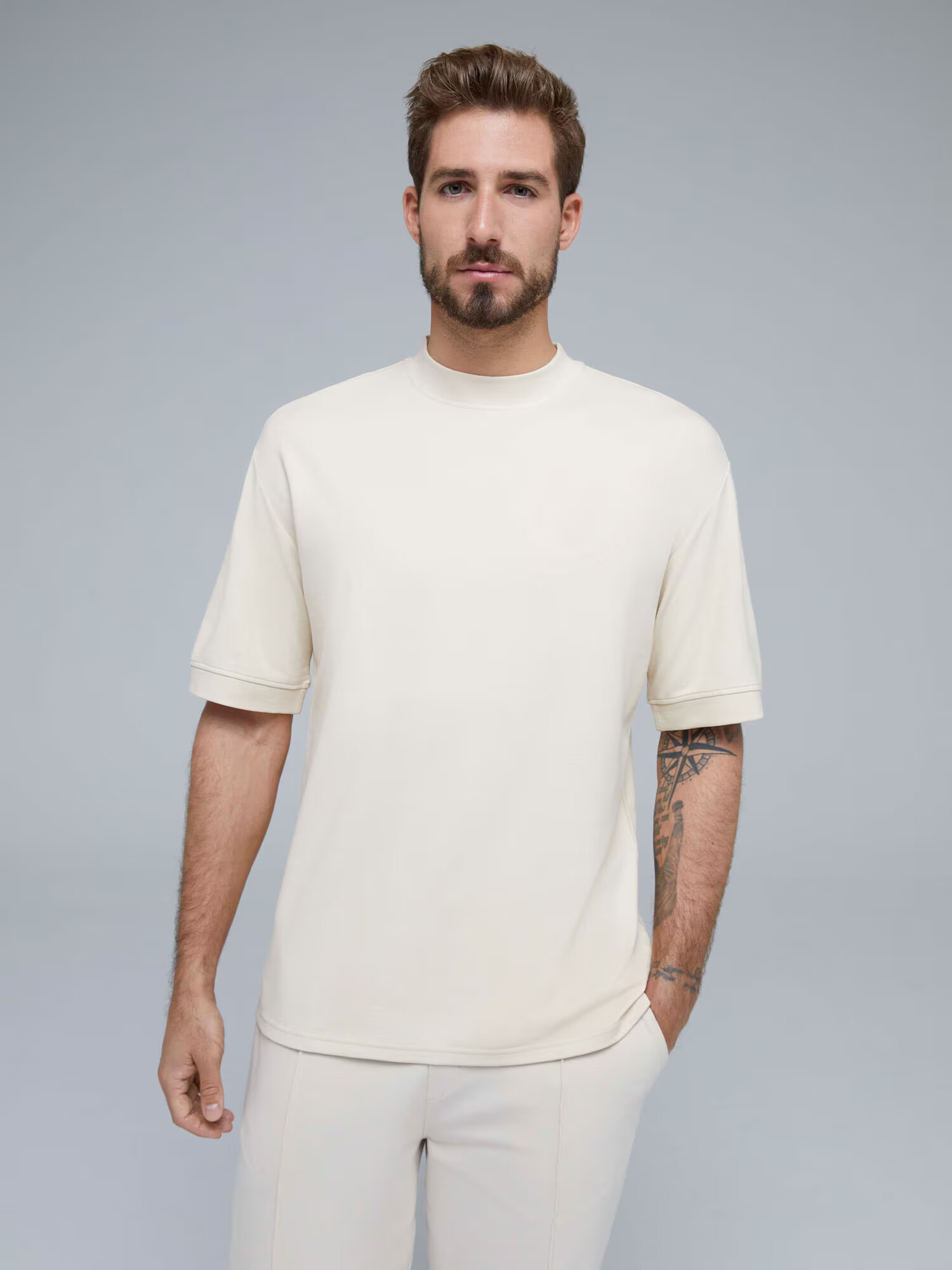 ABOUT YOU x Kevin Trapp Tricou 'Chris' bej - Pled.ro