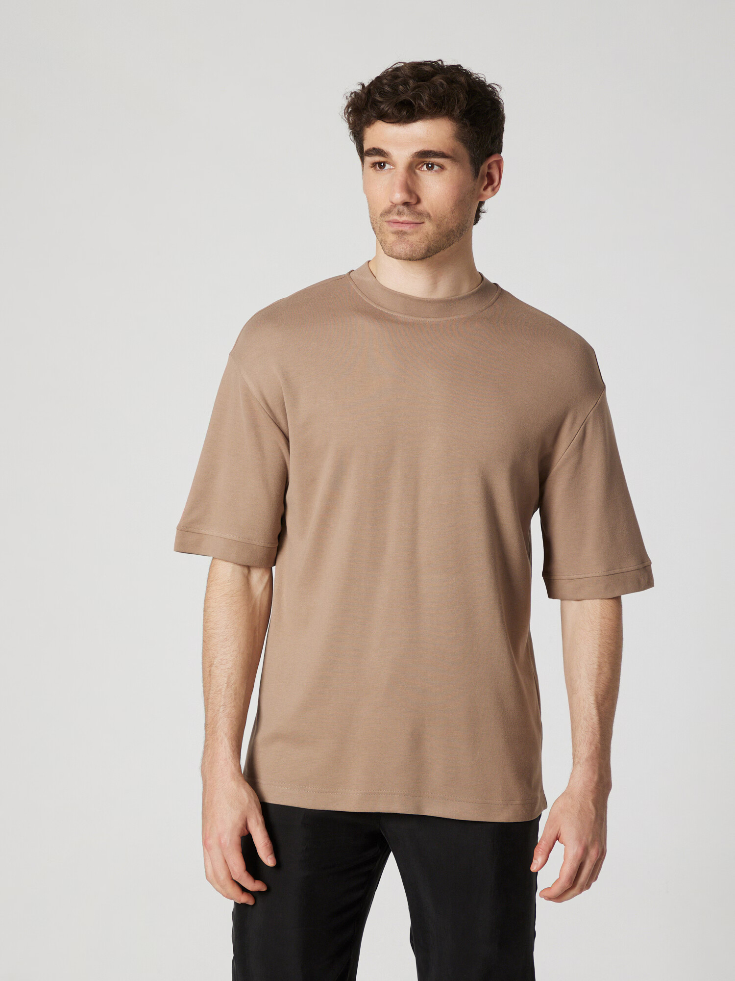 ABOUT YOU x Kevin Trapp Tricou 'Chris' gri taupe - Pled.ro