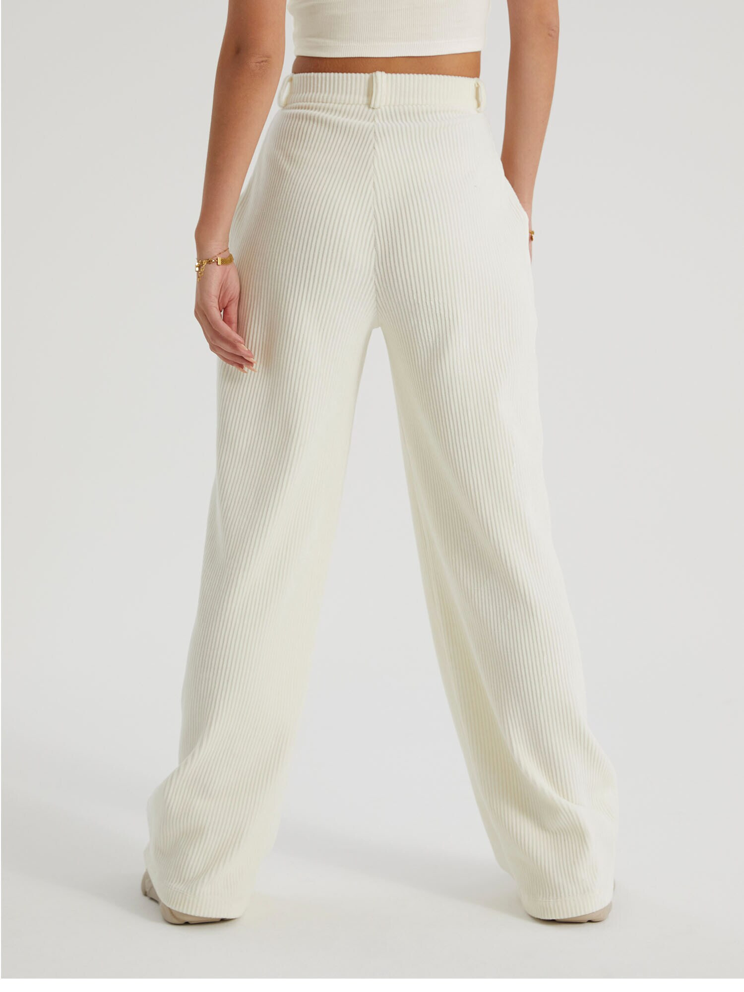 millane Pantaloni 'Penelope' alb - Pled.ro