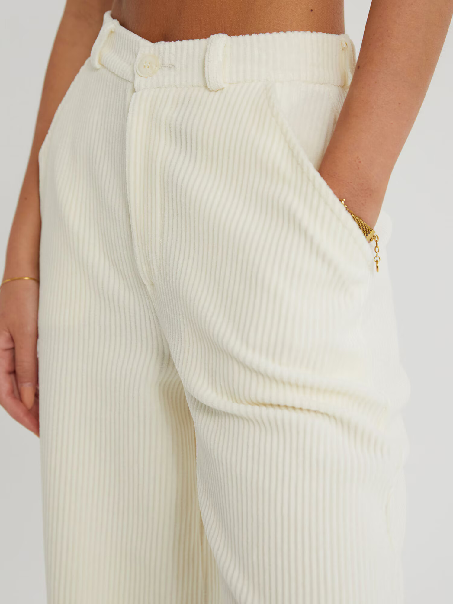 millane Pantaloni 'Penelope' alb - Pled.ro