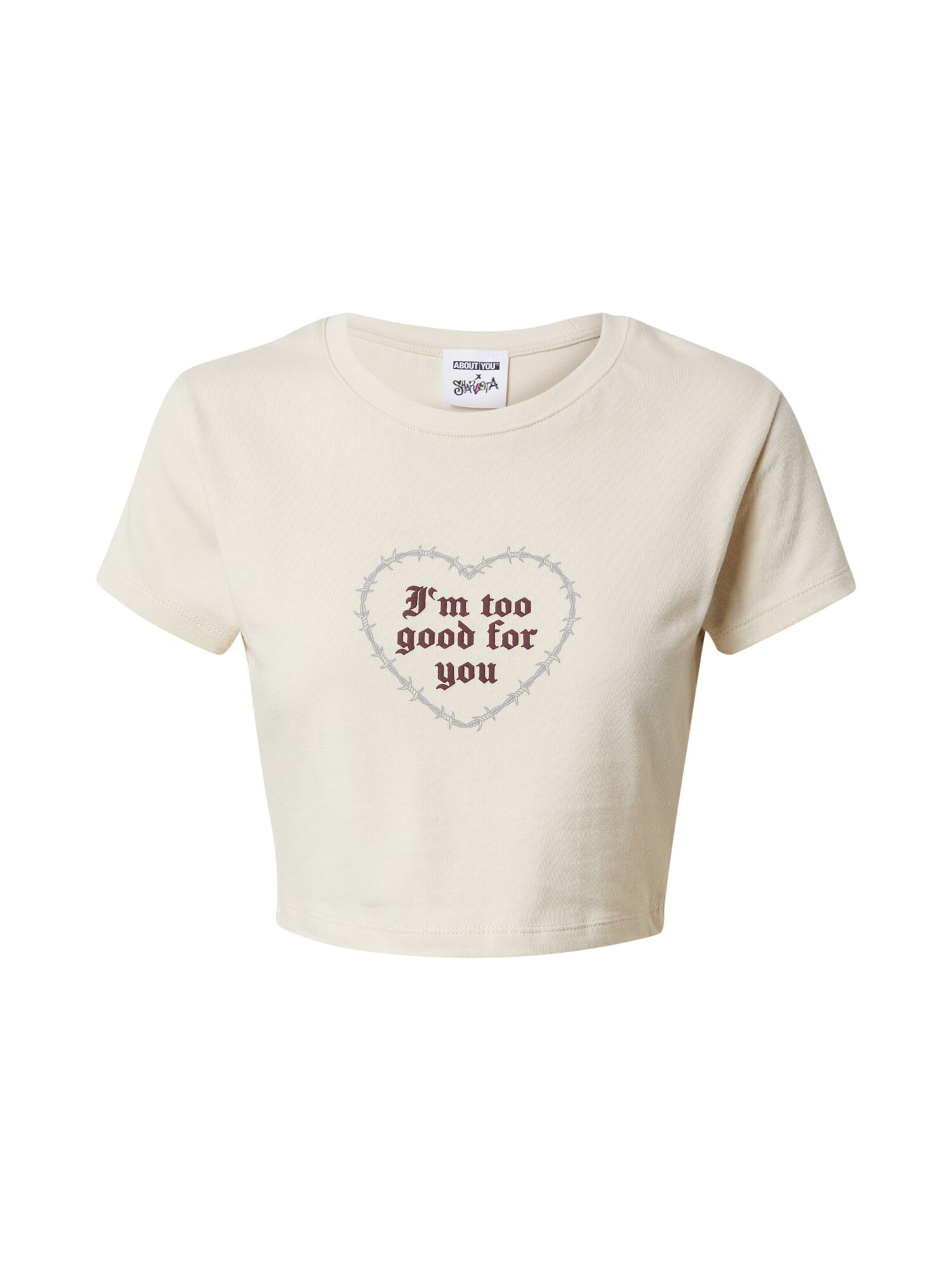 ABOUT YOU x Sharlota Tricou 'Caja' crem - Pled.ro