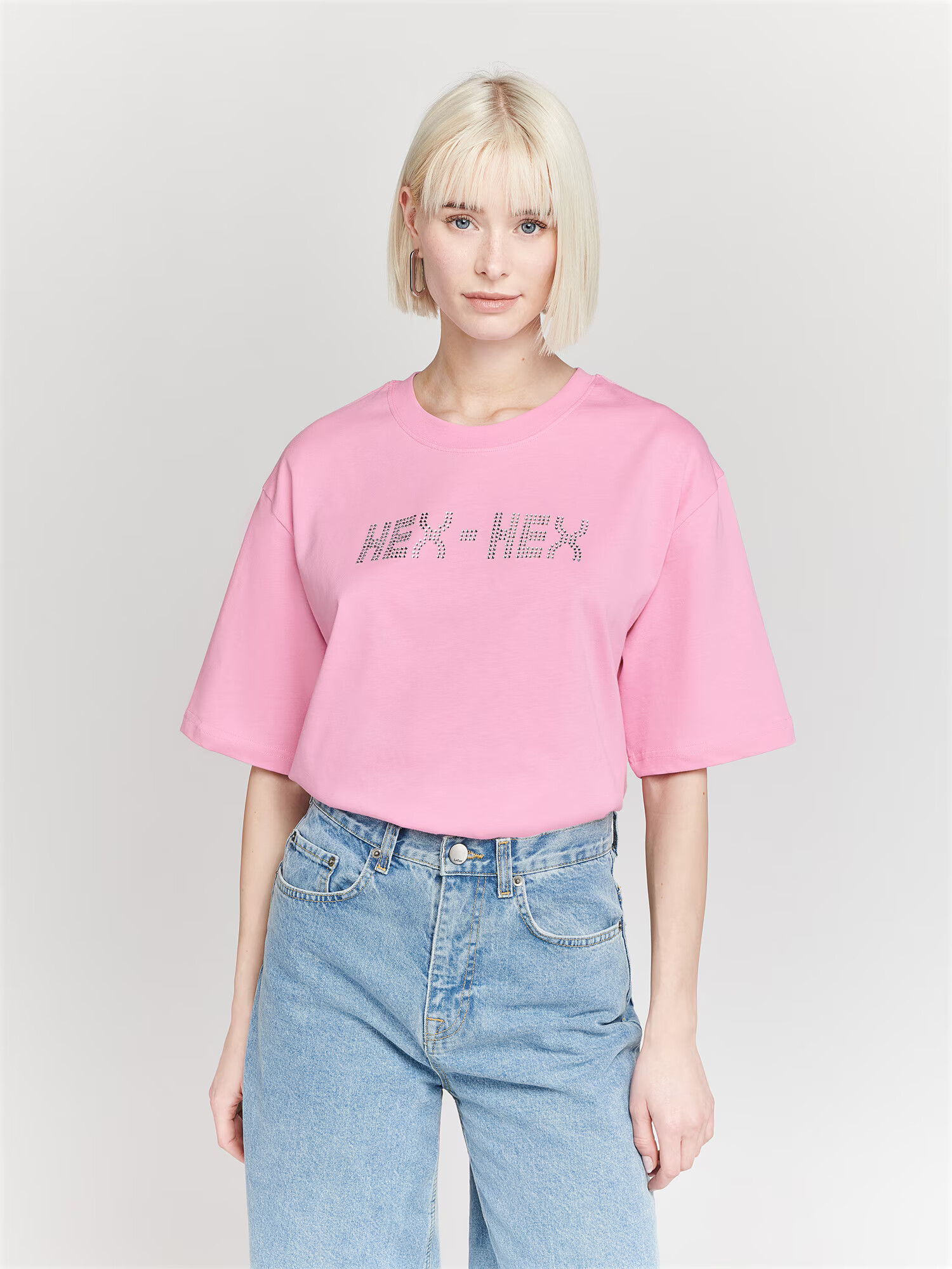 ABOUT YOU x StayKid Tricou 'Hex Hex Sparkle' roz - Pled.ro