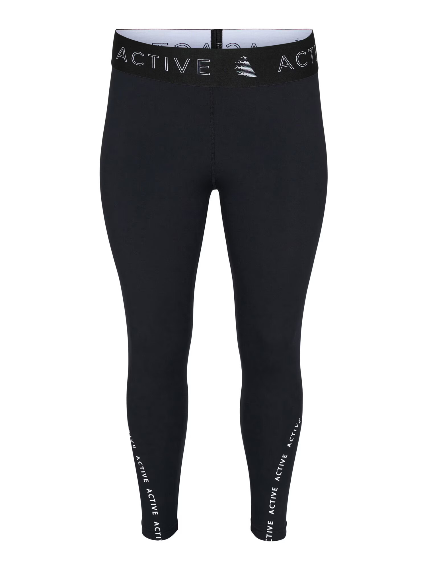 Active by Zizzi Pantaloni sport 'ADOLY' negru / alb - Pled.ro