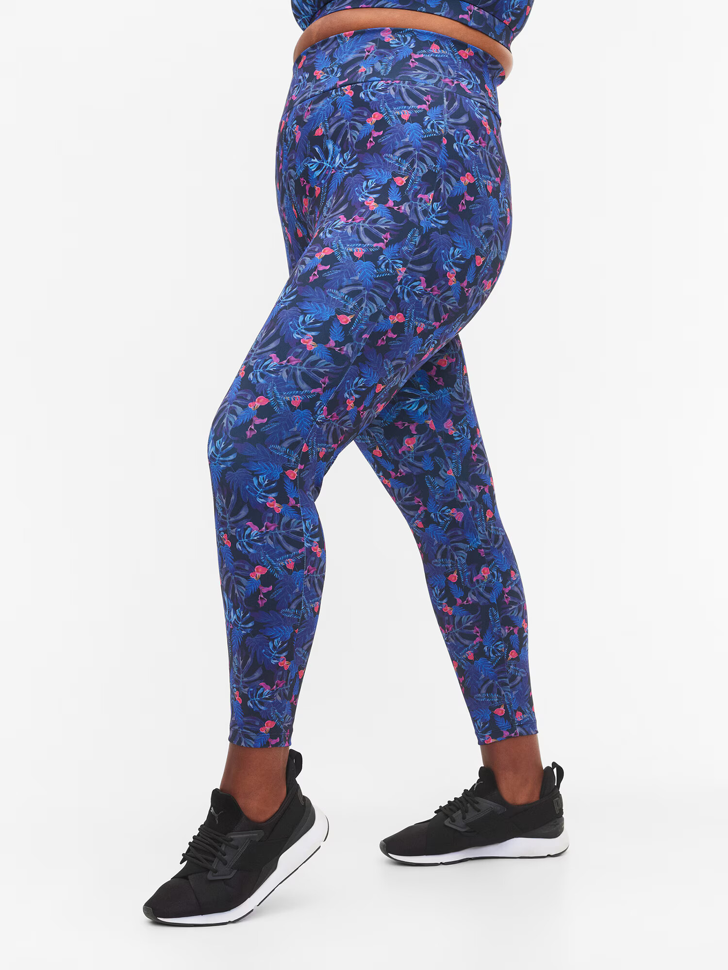 Active by Zizzi Pantaloni sport 'AJIA' albastru / albastru închis / lila / roz deschis - Pled.ro