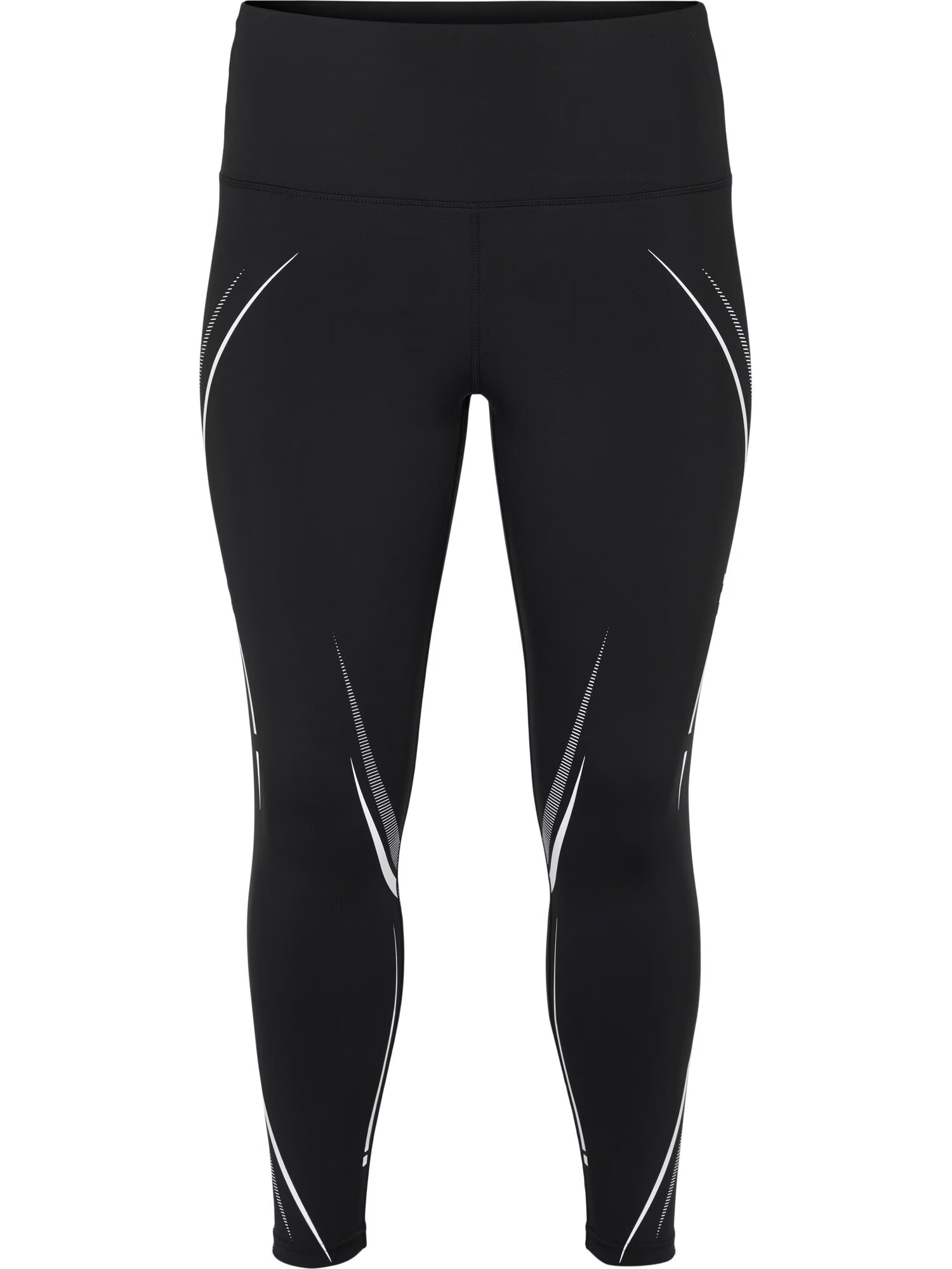 Active by Zizzi Pantaloni sport 'Akimber' negru / alb - Pled.ro