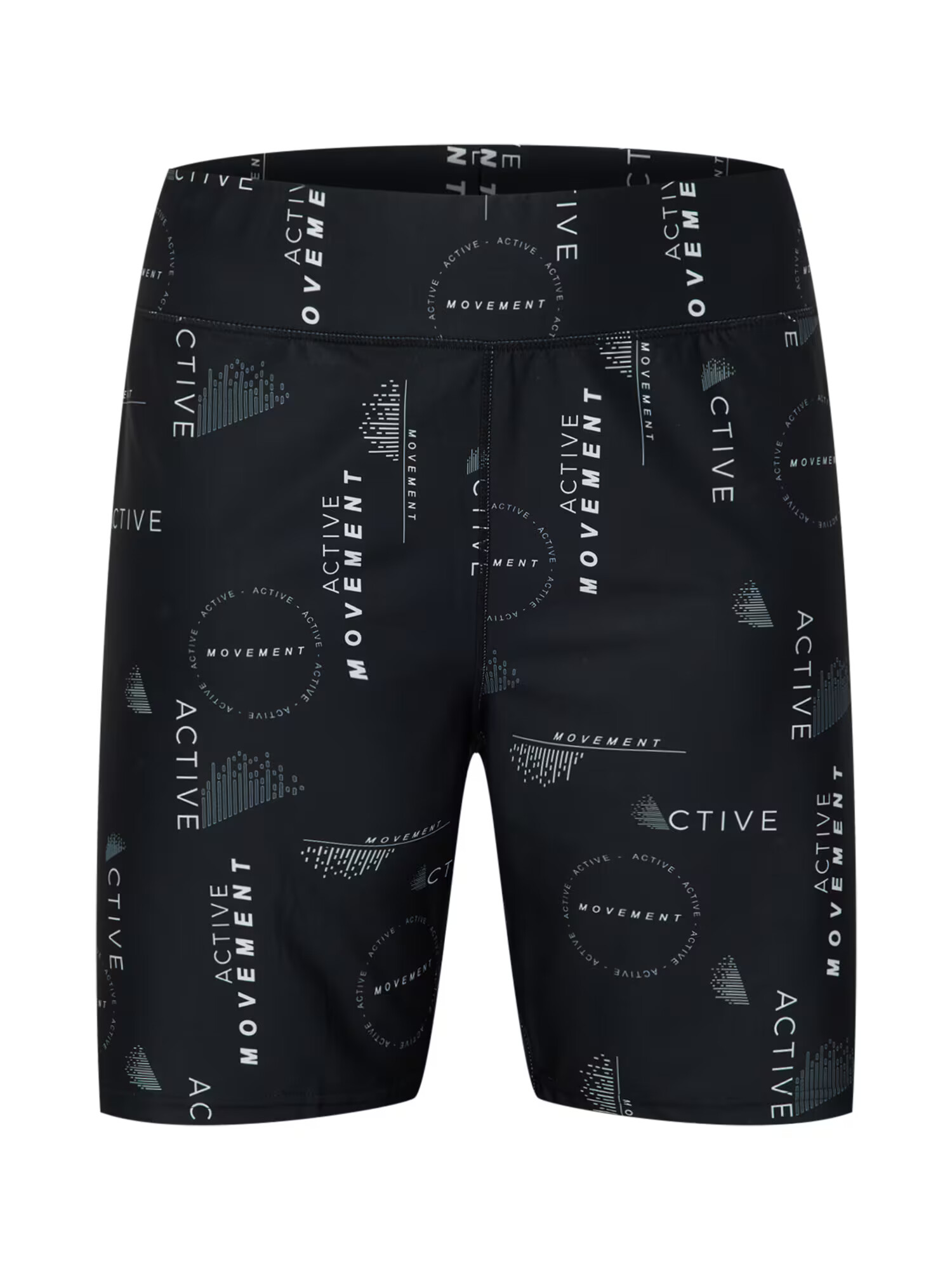 Active by Zizzi Pantaloni sport 'ATEXT' negru / alb - Pled.ro