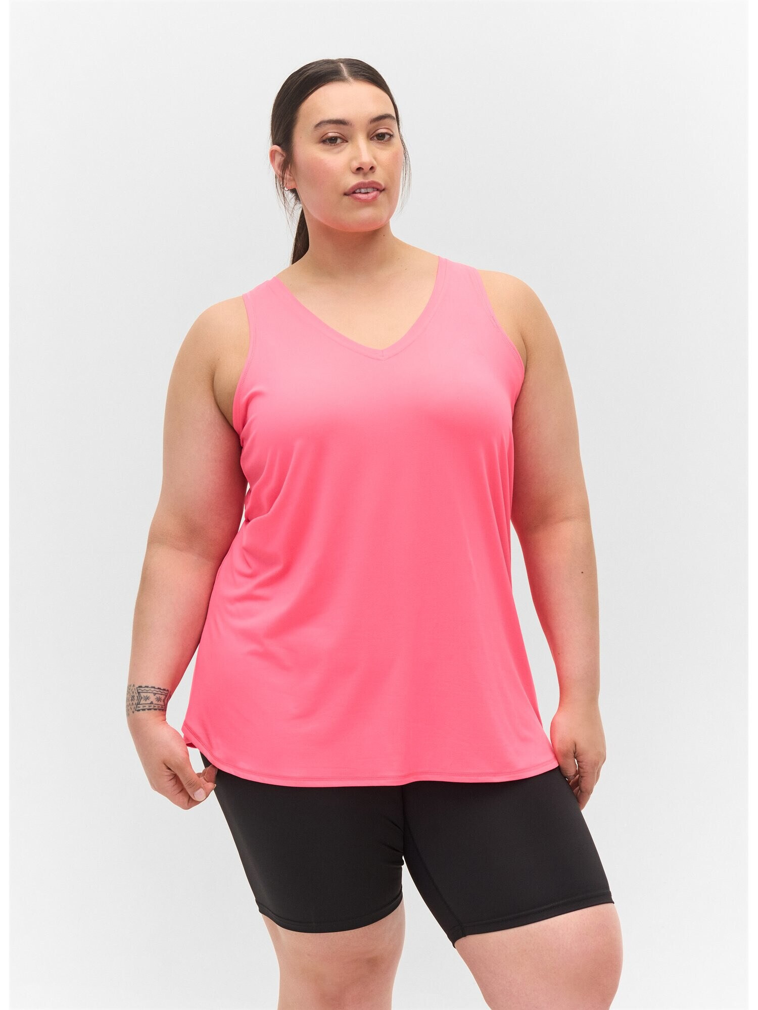 Active by Zizzi Sport top 'ABASIC' roz neon - Pled.ro