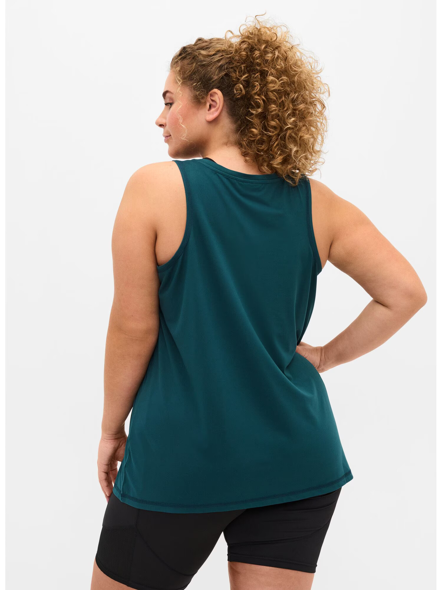 Active by Zizzi Sport top verde smarald / alb - Pled.ro